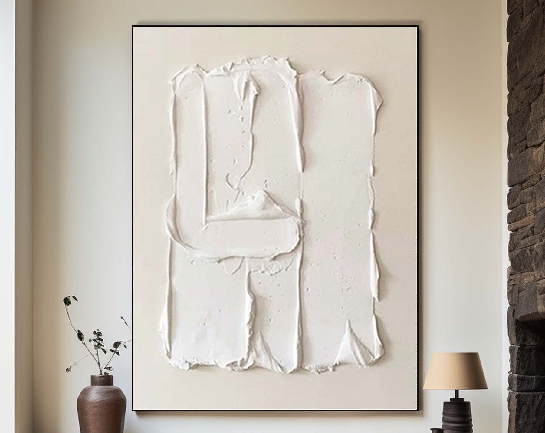 White Minimalist Painting #WM 010