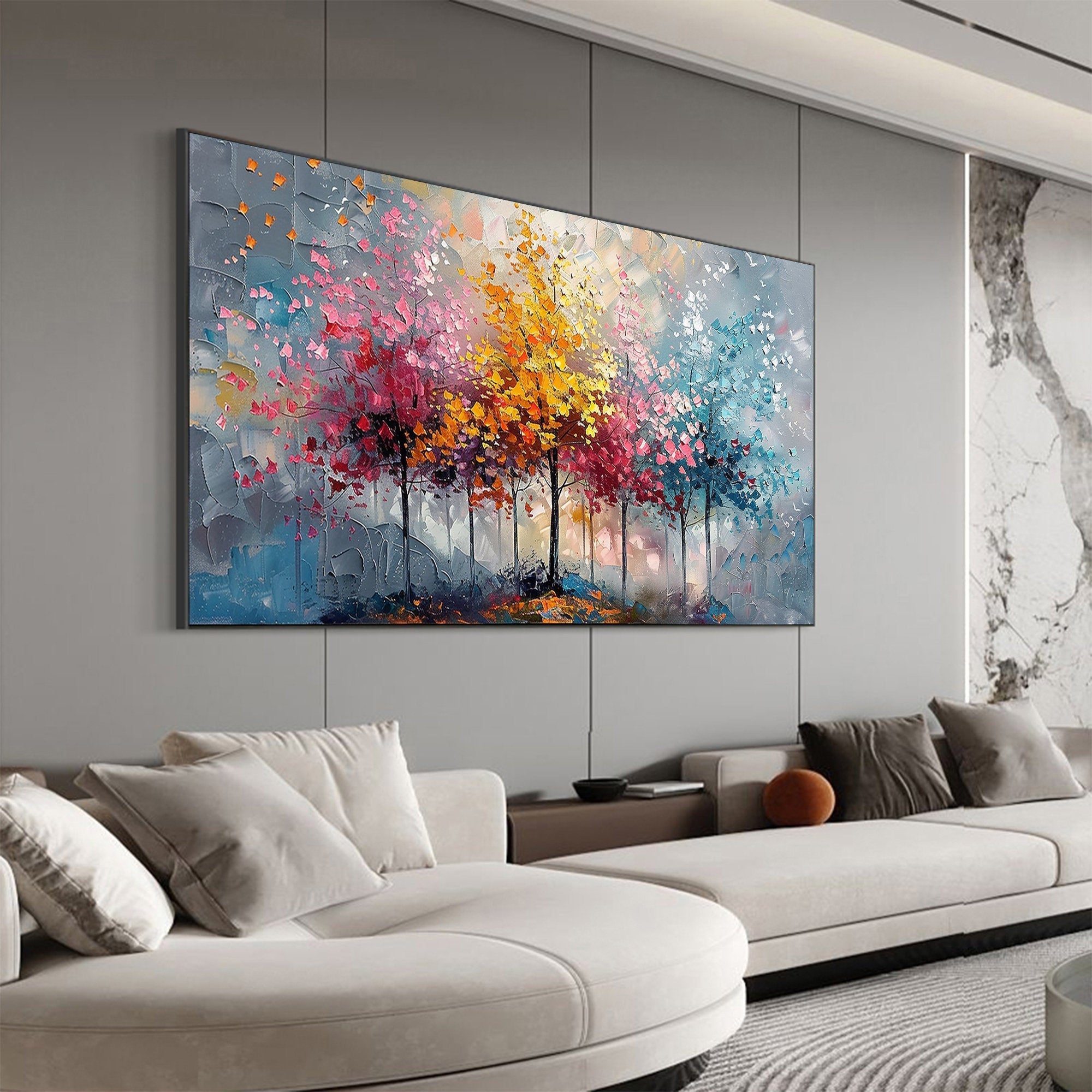 Colorful Tree Abstract Canvas Art for Modern Interiors #CAP 025