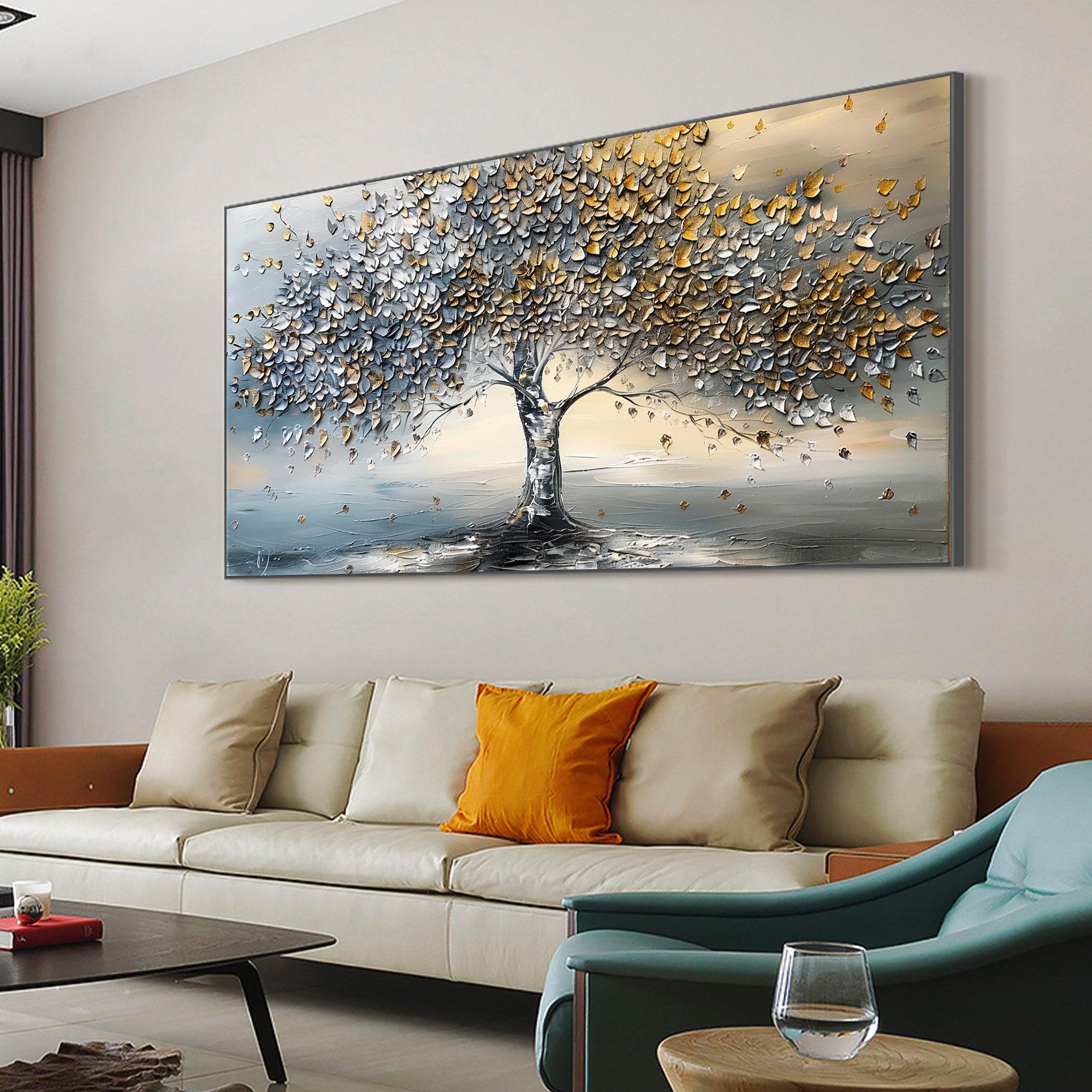 Colorful Tree Abstract Canvas Art for Modern Interiors #CAP 026