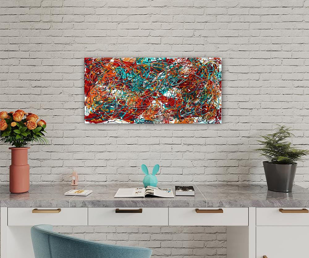 Colorful Abstract Art ¨C Modern Oversized Wall Art #CWA 005