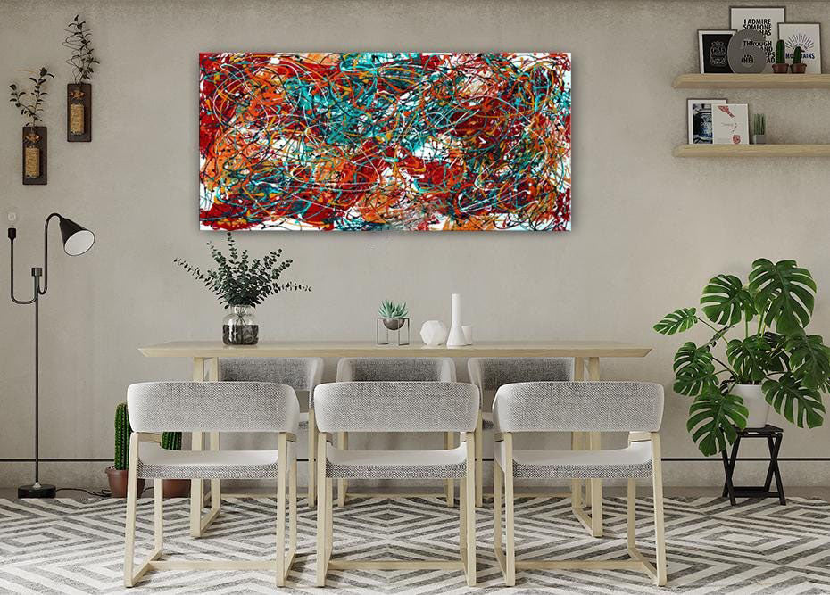 Colorful Abstract Art ¨C Modern Oversized Wall Art #CWA 005