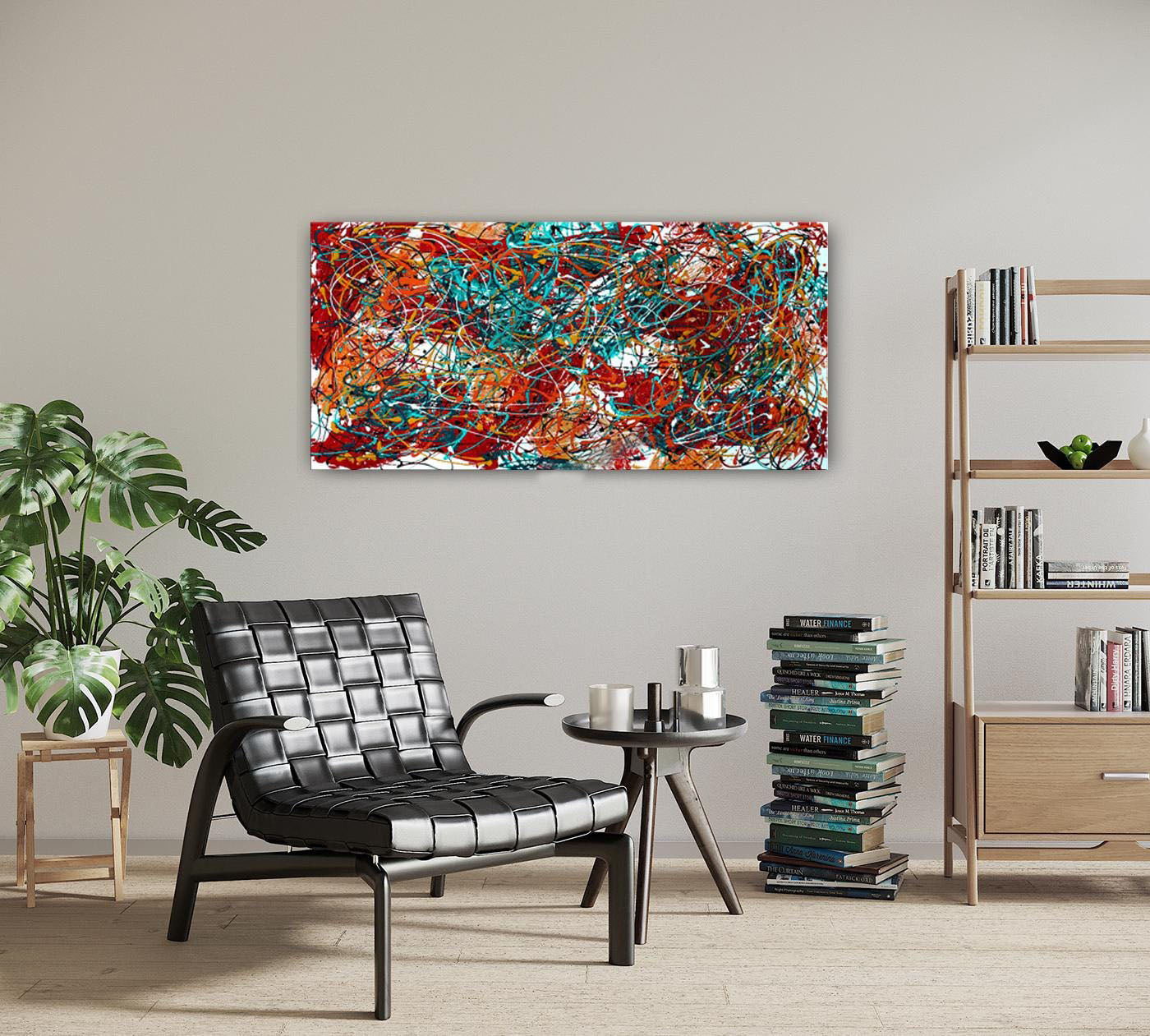 Colorful Abstract Art ¨C Modern Oversized Wall Art #CWA 005