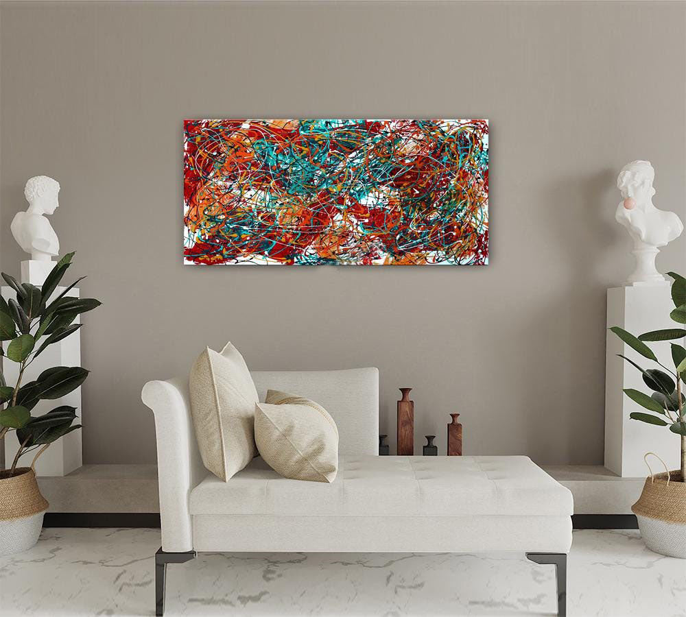 Colorful Abstract Art ¨C Modern Oversized Wall Art #CWA 005