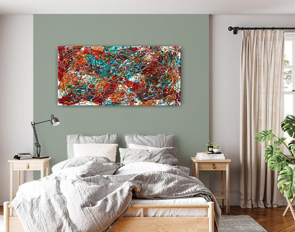 Colorful Abstract Art ¨C Modern Oversized Wall Art #CWA 005