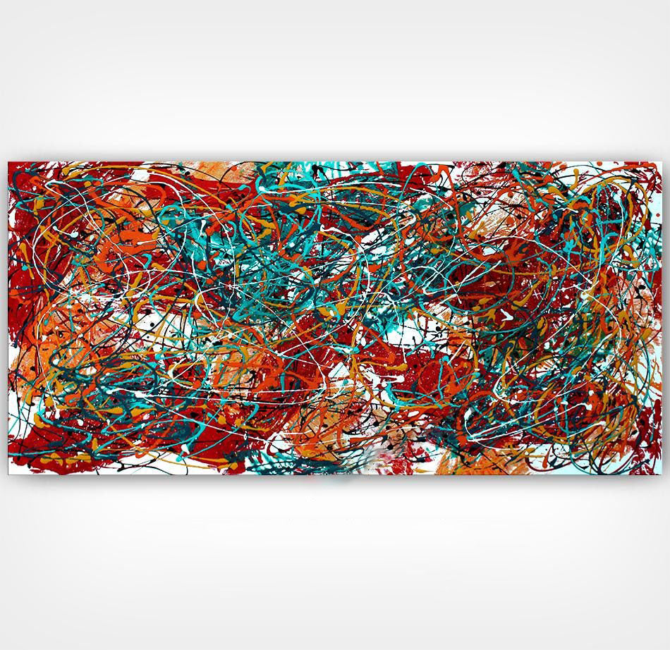 Colorful Abstract Art ¨C Modern Oversized Wall Art #CWA 005