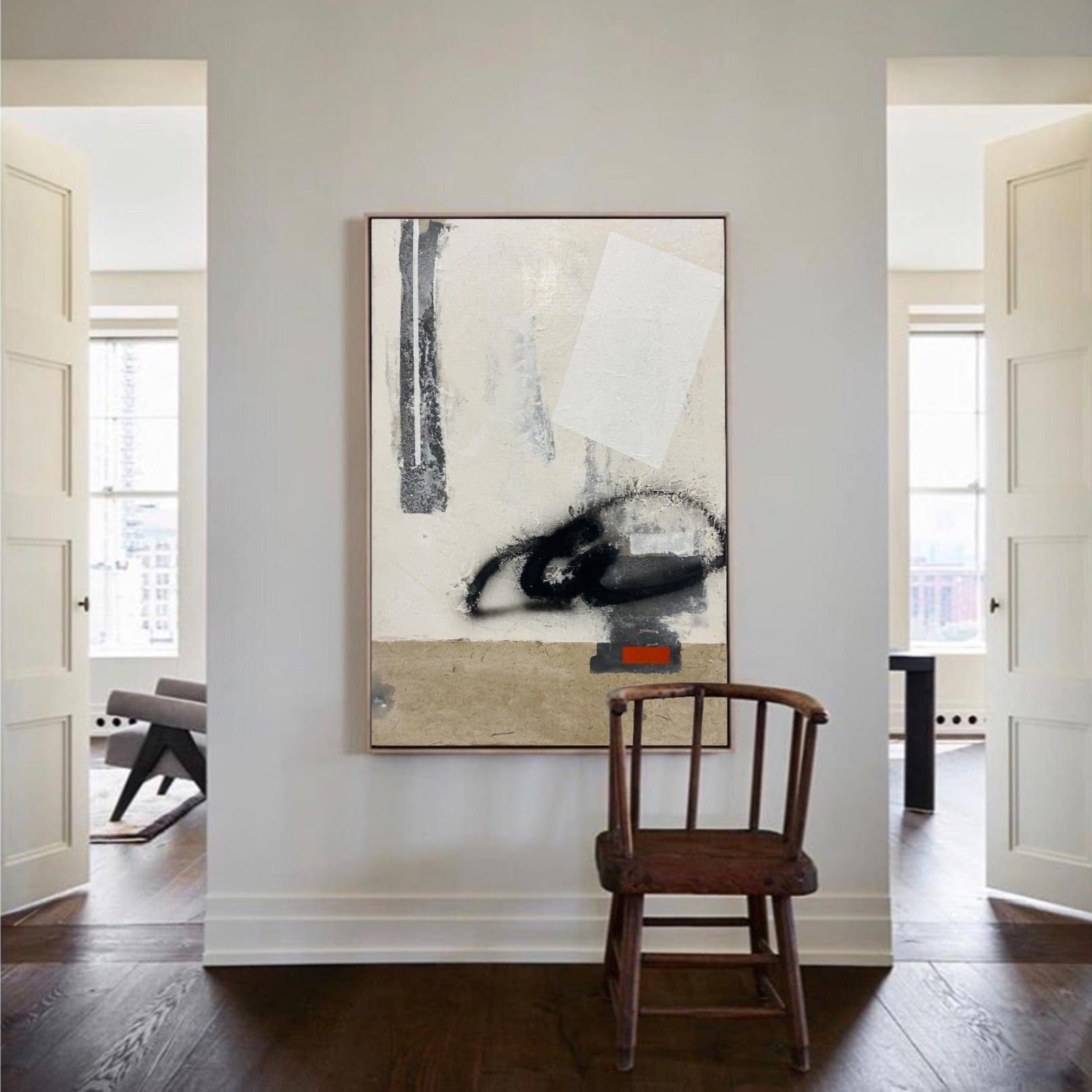 Brown Abstract Painting #ABAV173