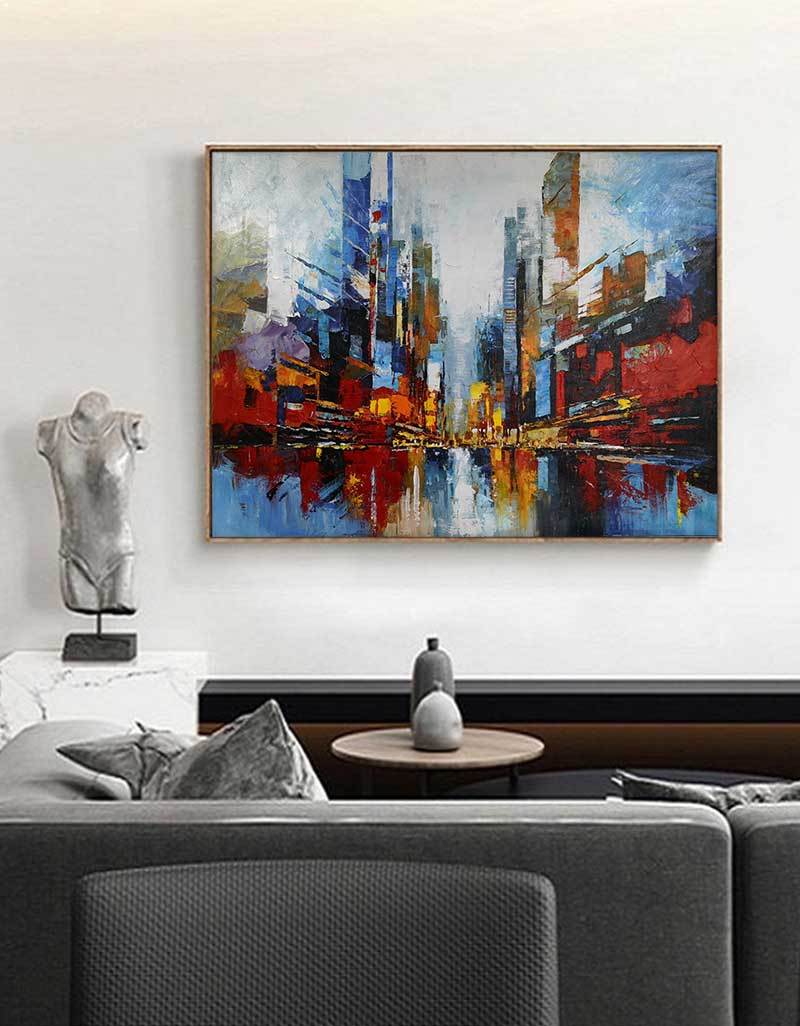 Large Abstract Urban Painting #URH06