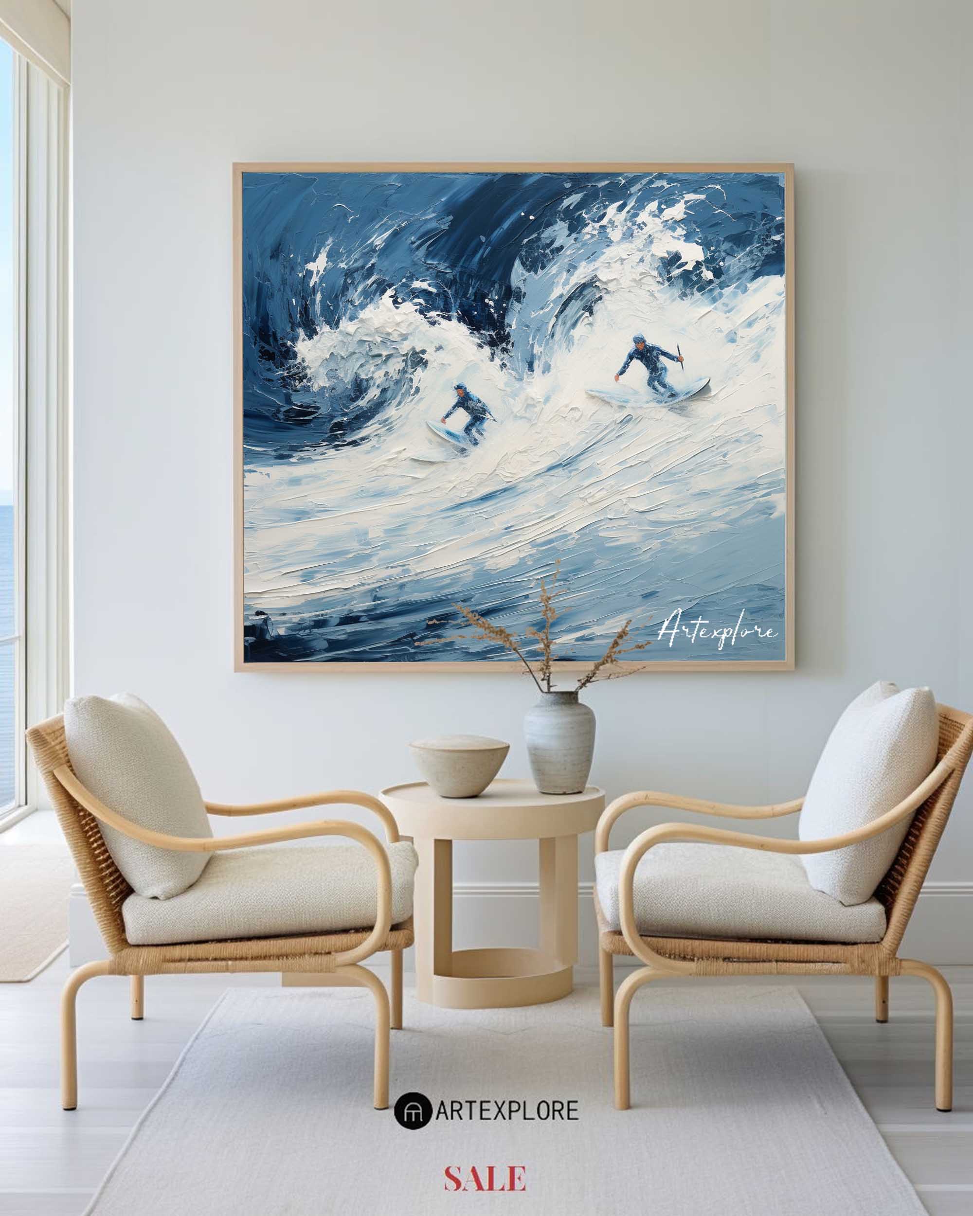 Abstraktes Surf-Kunstgemälde #ABSS30