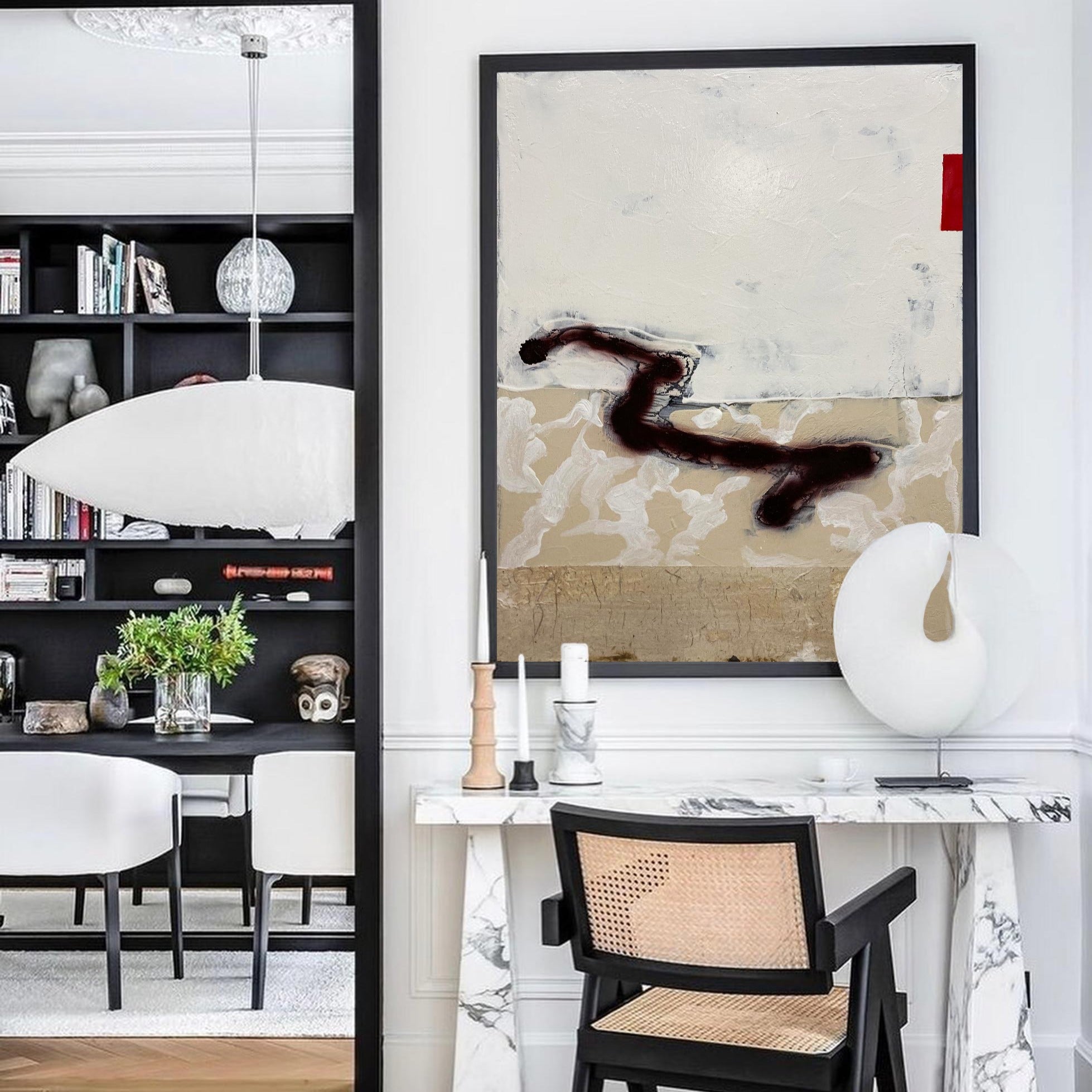 Peinture abstraite marron #ABAV174