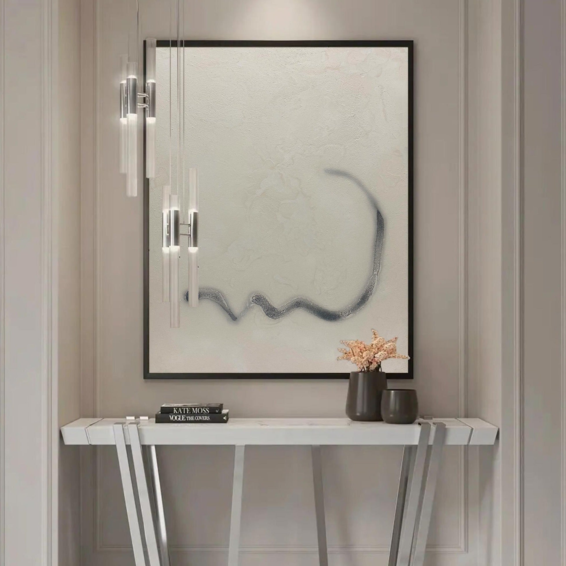 Peinture abstraite beige #ABAV178