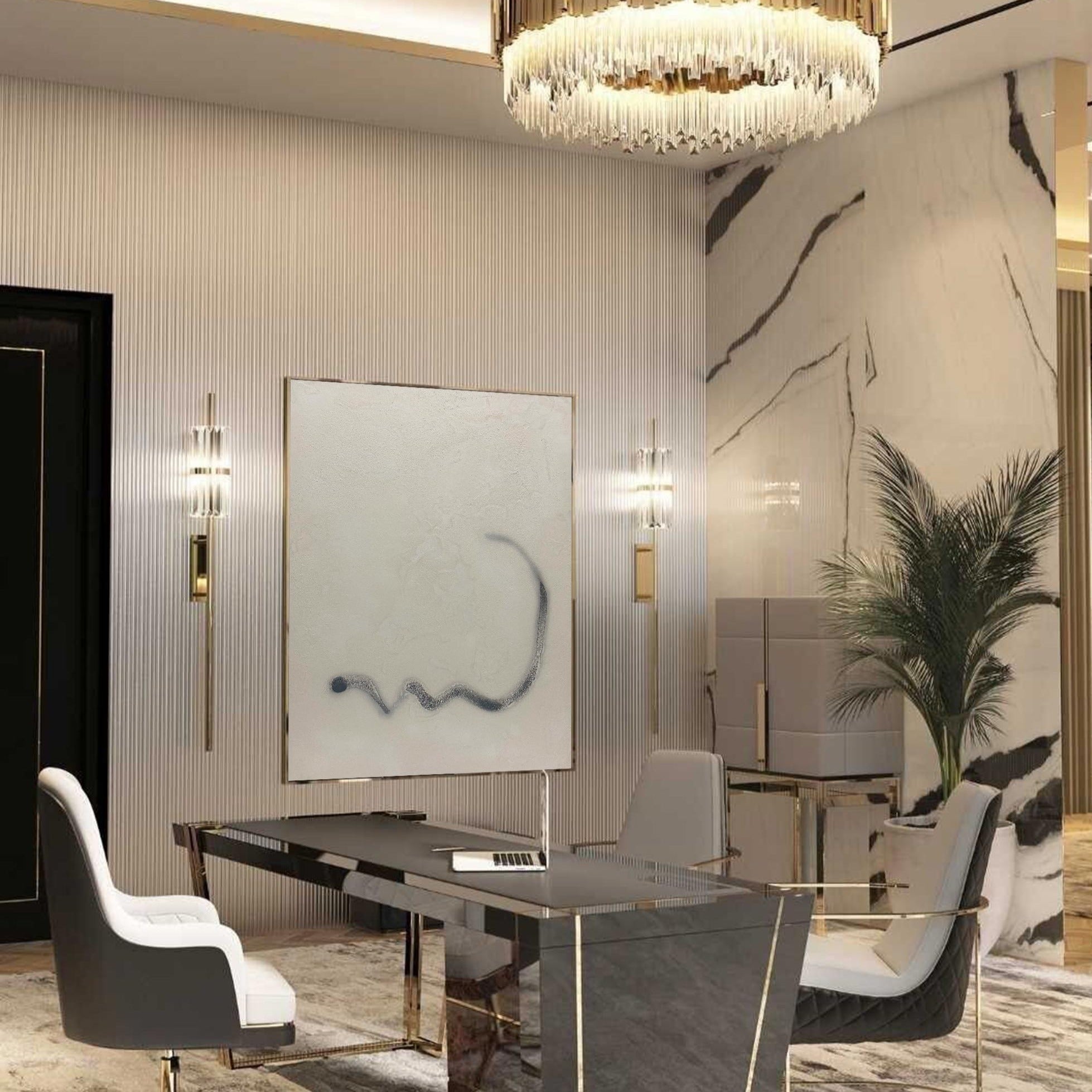 Peinture abstraite beige #ABAV178