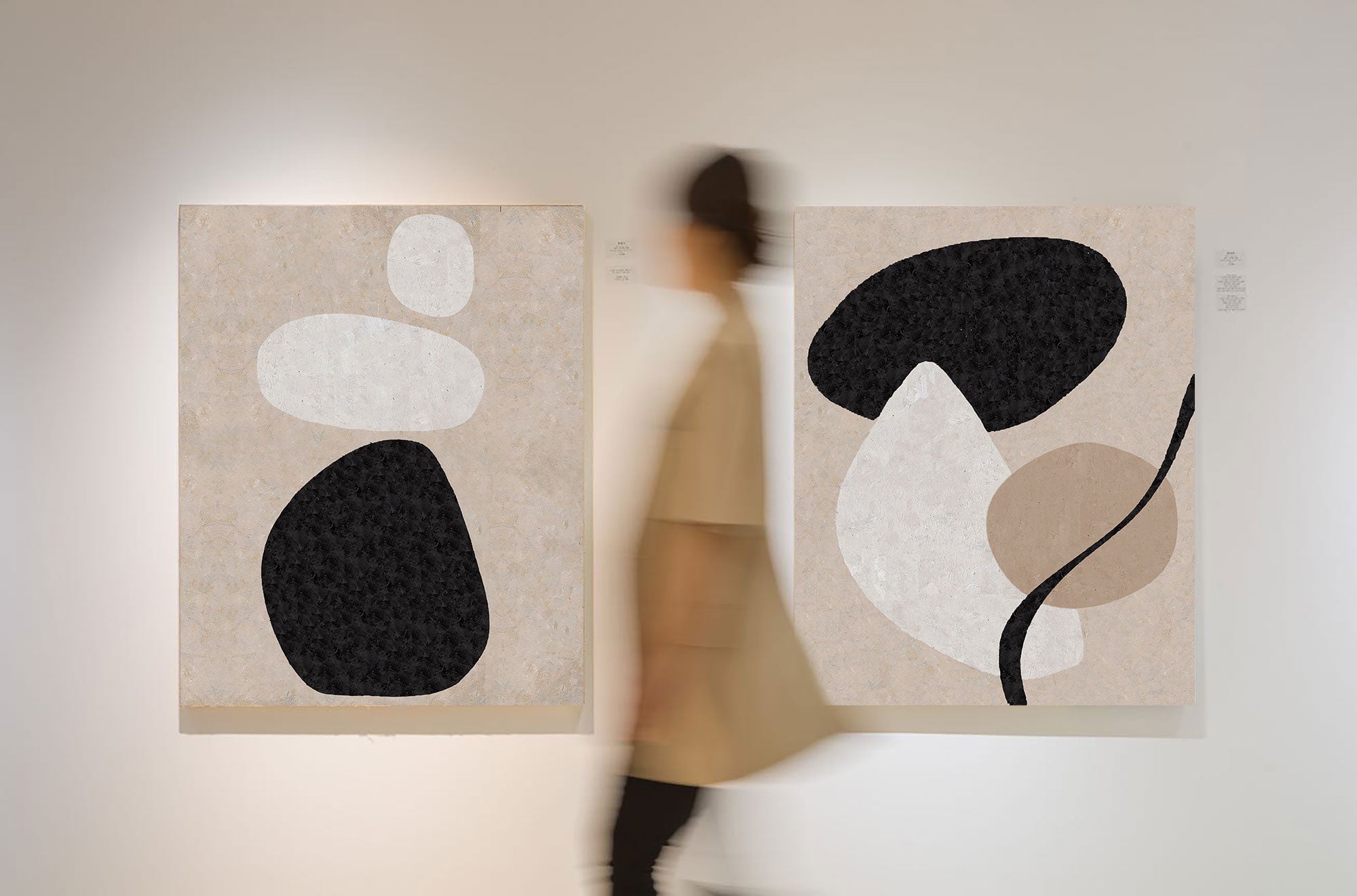 Beige abstrakte Kunst #ABAO33