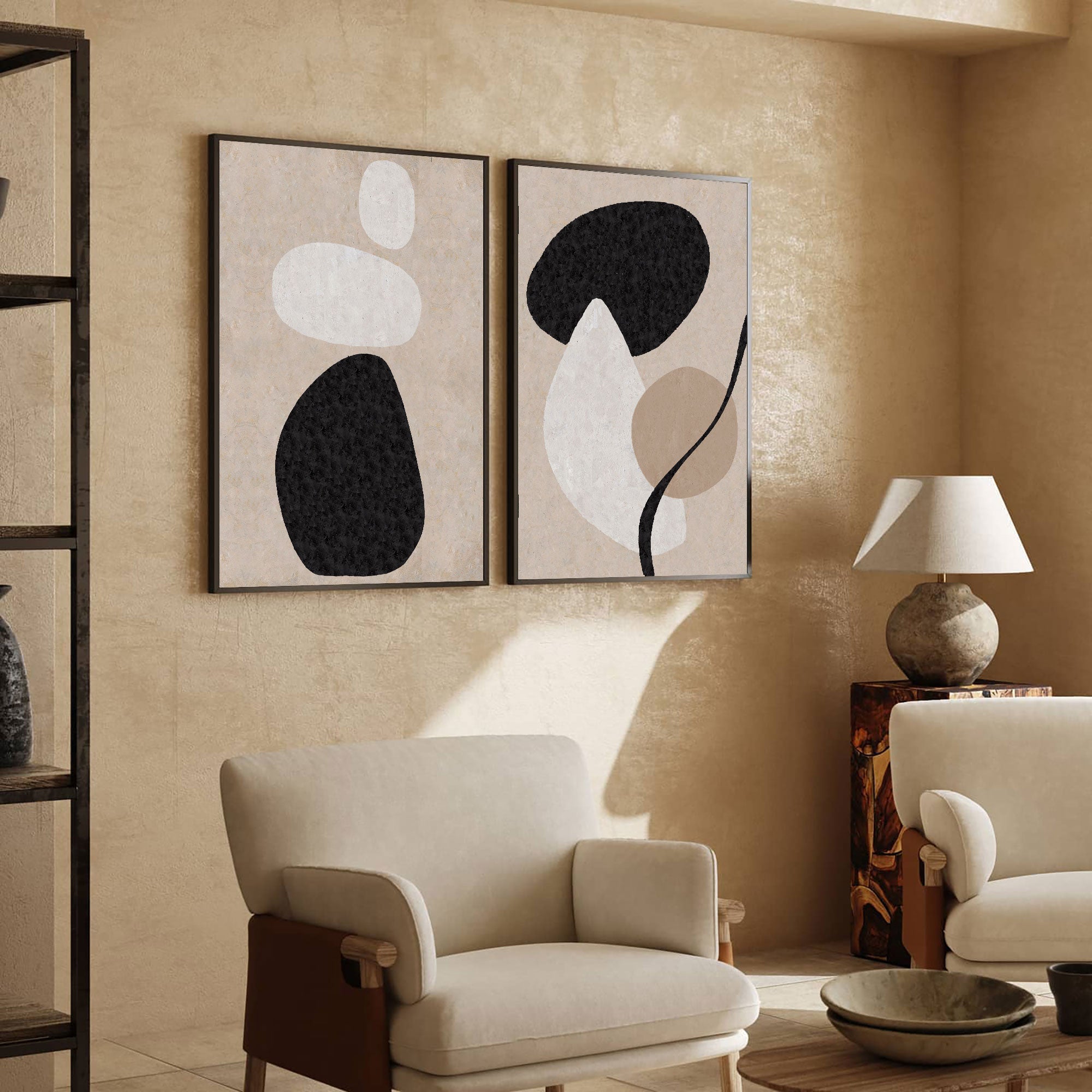Beige abstrakte Kunst #ABAO33