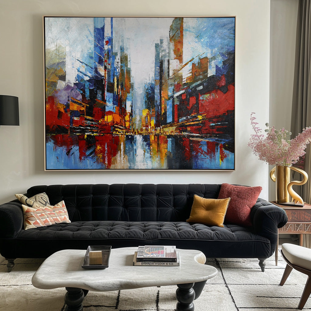 Large Abstract Urban Painting #URH06