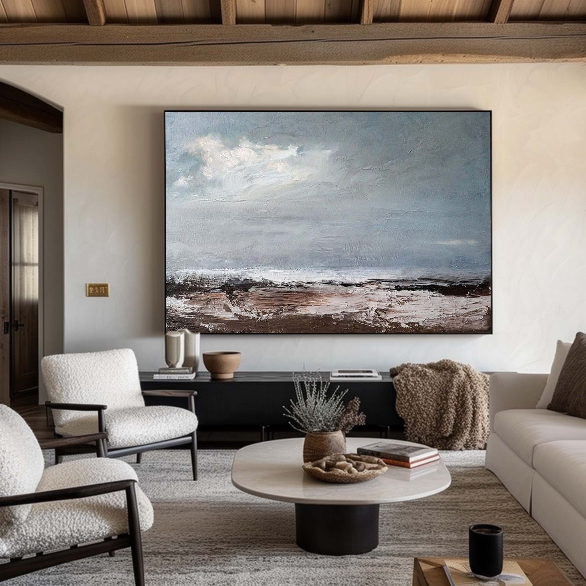 Seaside Scenery Abstract Painting #ABSH15