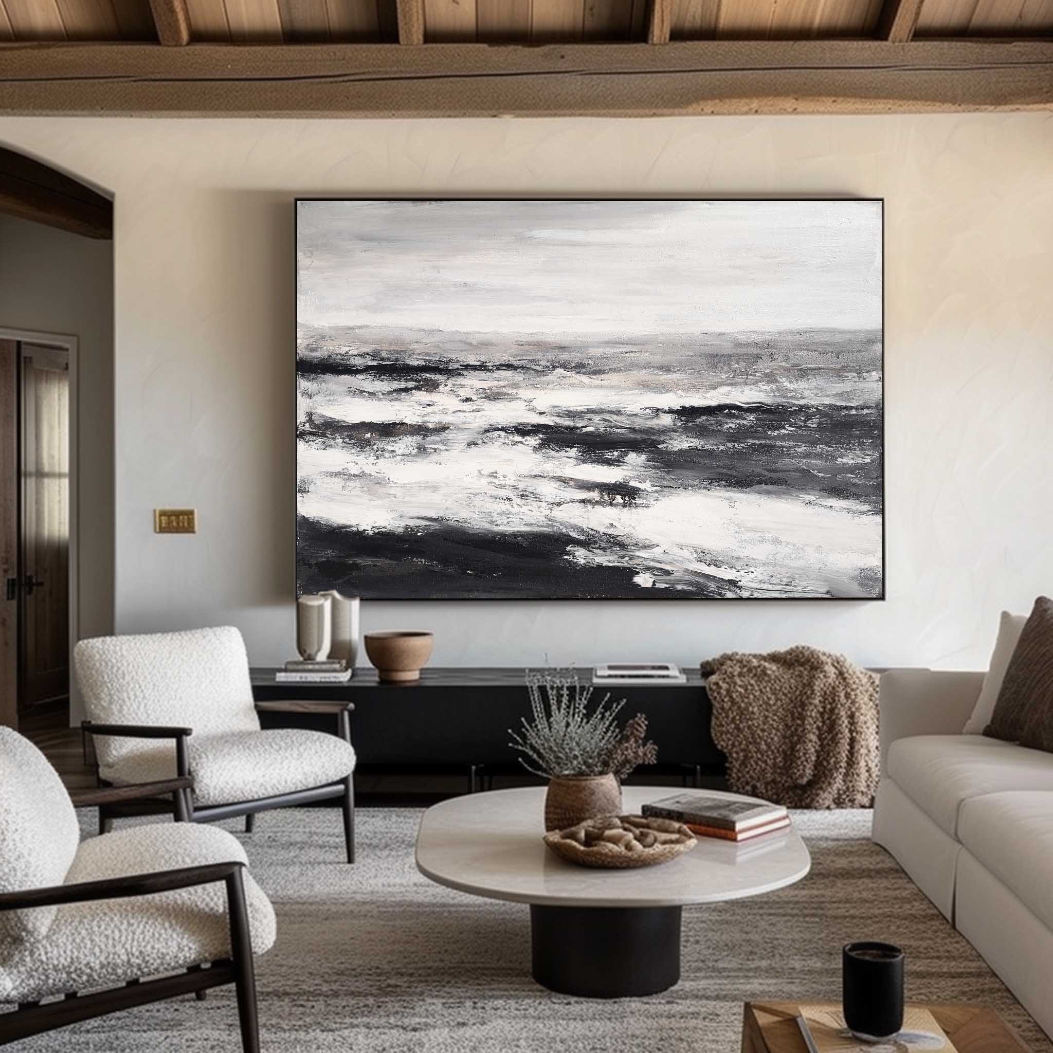 Black And White Beach Art #ABSH29
