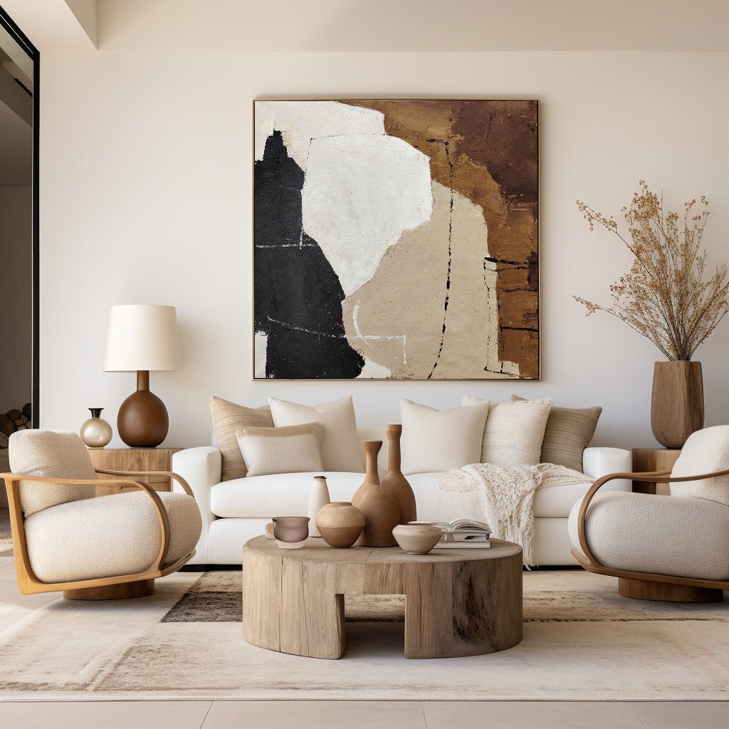 Black And Brown Minimalist Painting #ABAS53
