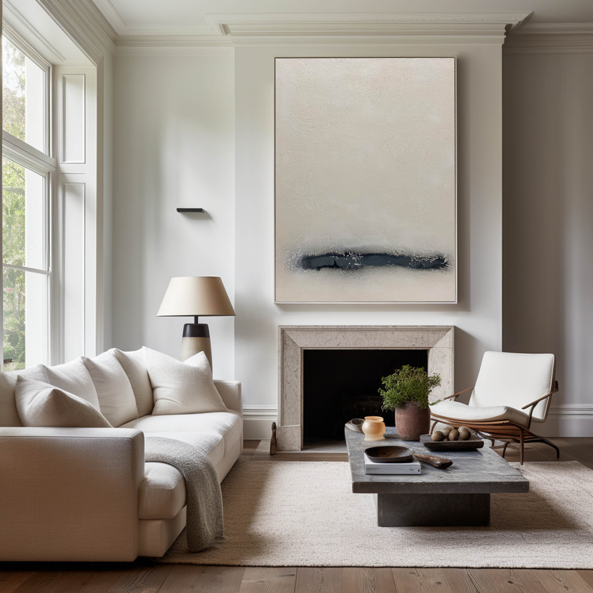 Beige Abstract Painting #ABAV179