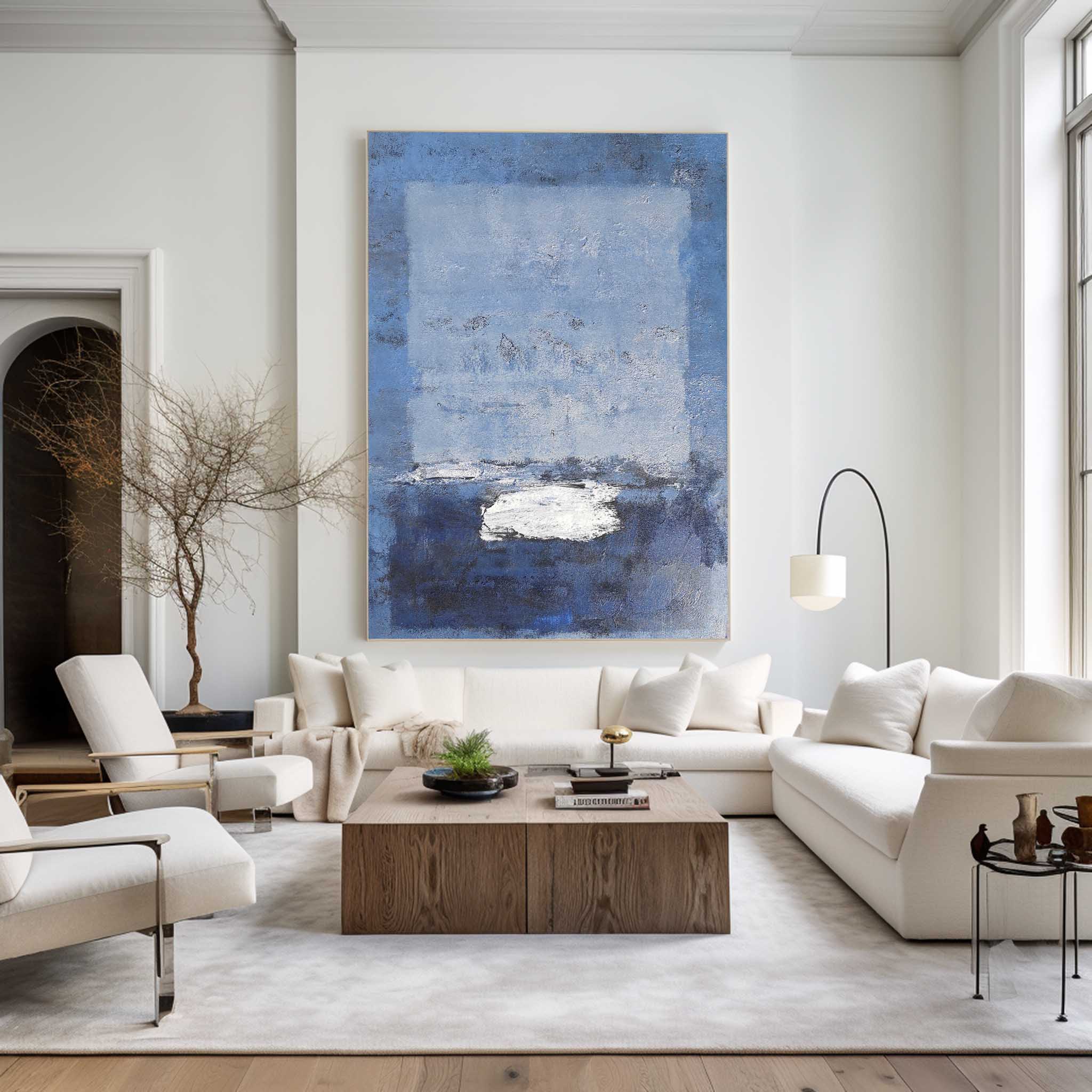 Art minimaliste bleu #ABAV83
