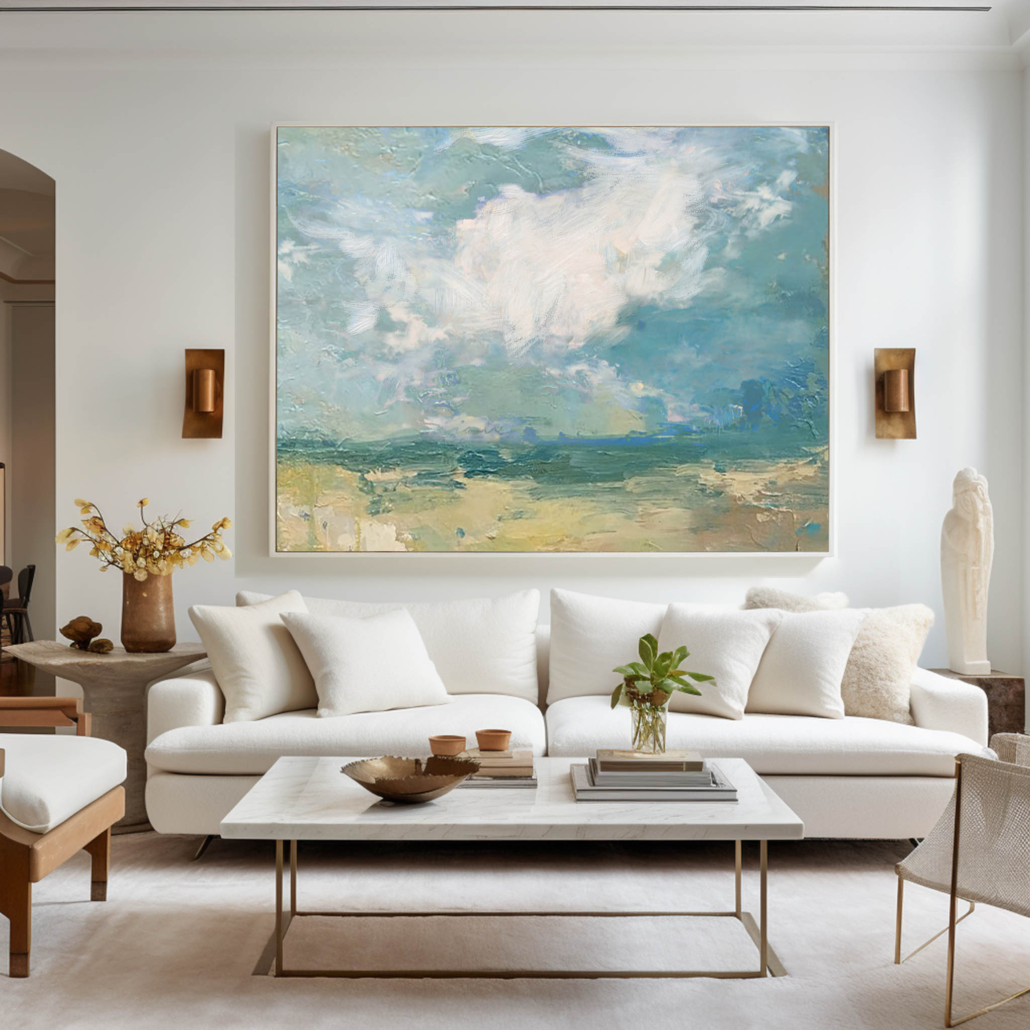 Large Sky And Sea Painting #ABSH05