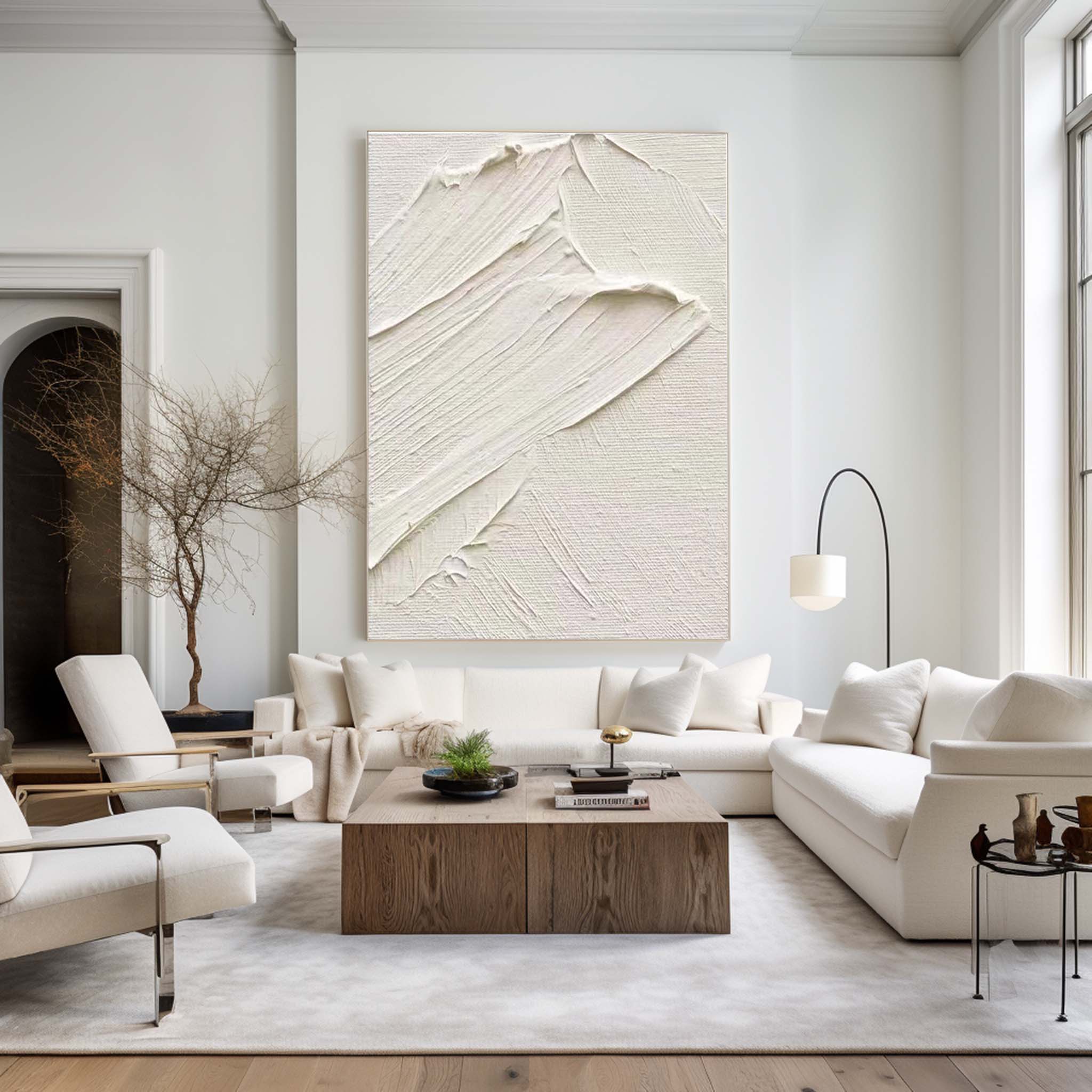3D White Abstract Painting #ABAV287