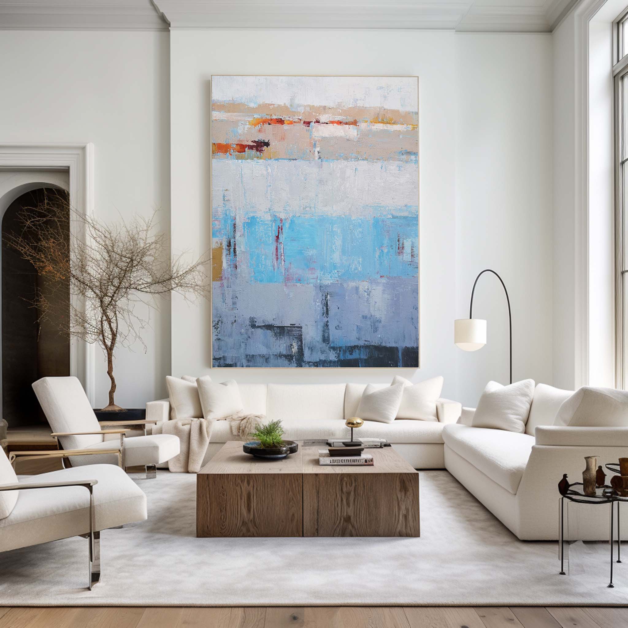 Peinture abstraite de paysage marin #ABAV92