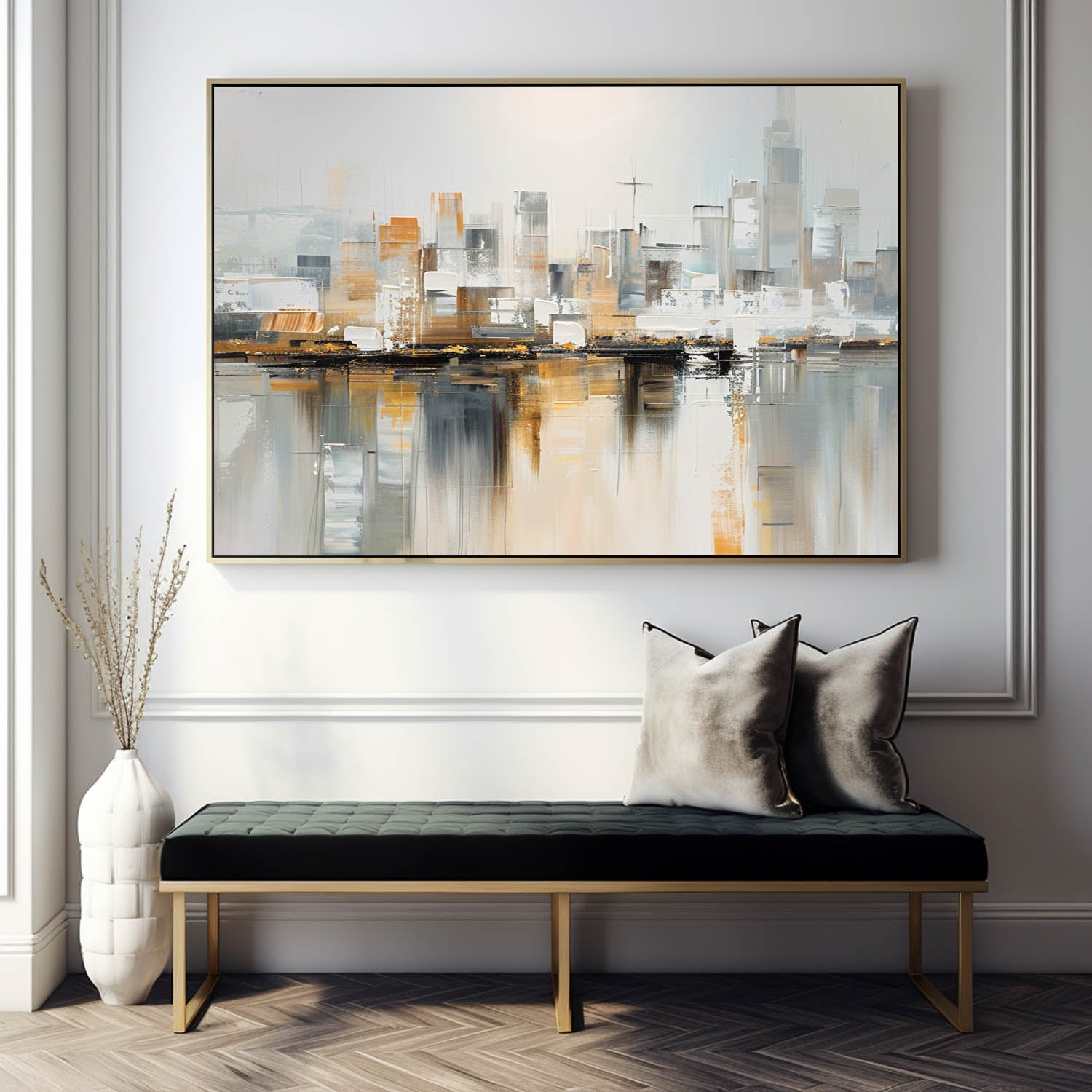 Large Abstract Urban Painting #URH07