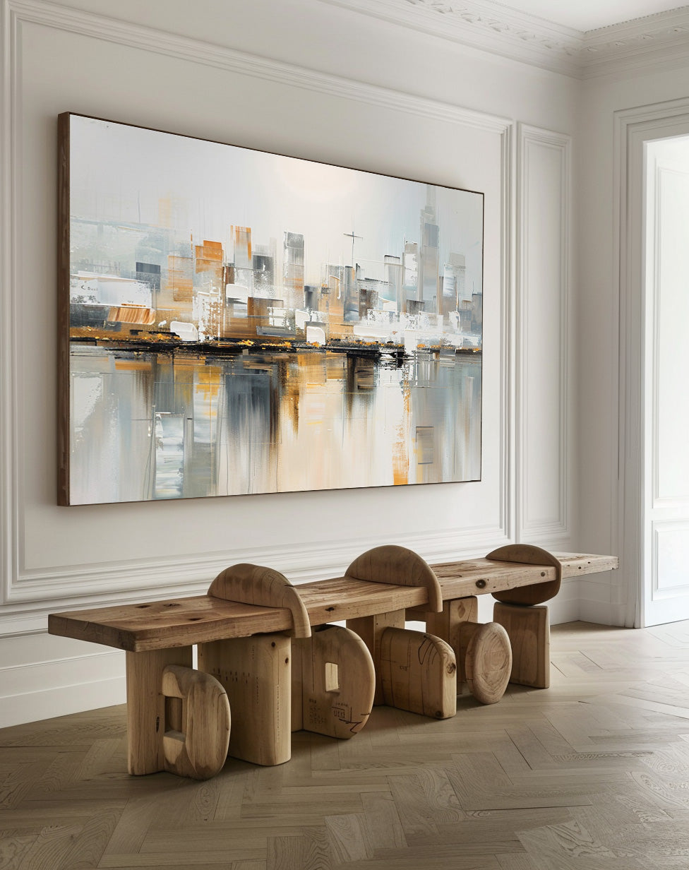 Large Abstract Urban Painting #URH07