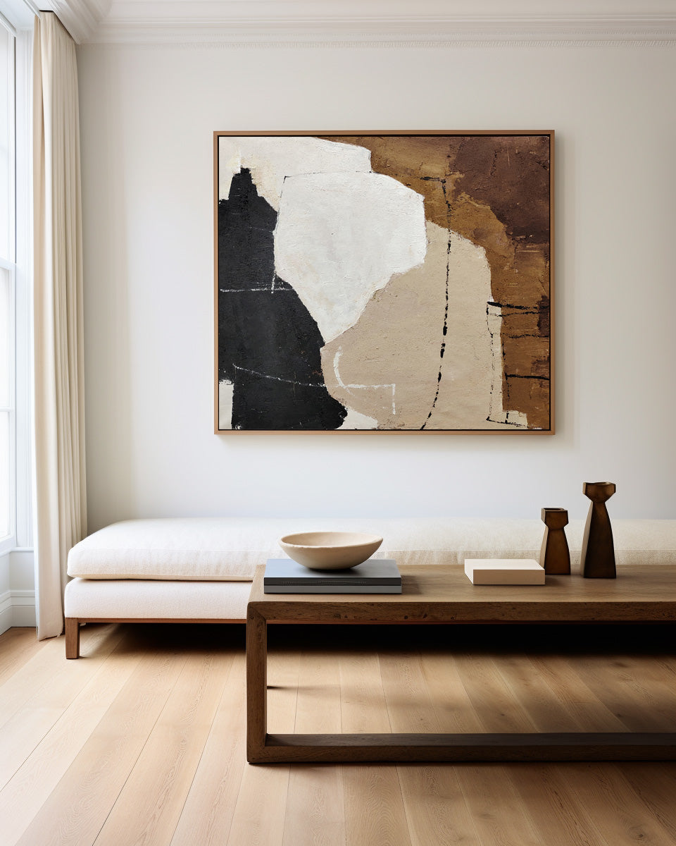 Black And Brown Minimalist Painting #ABAS53