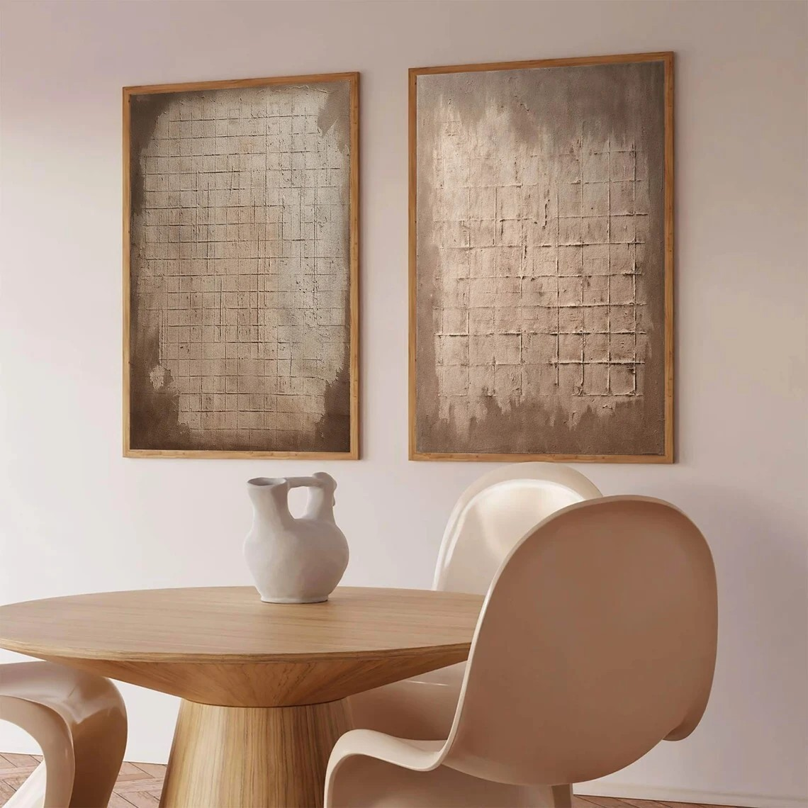 Brown Minimalist Large Abstract Wall Art #WSA 005