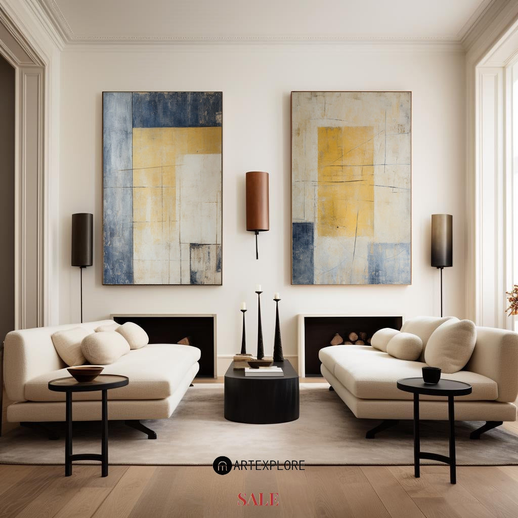 Set of 2 Abstract Art #ABAO62