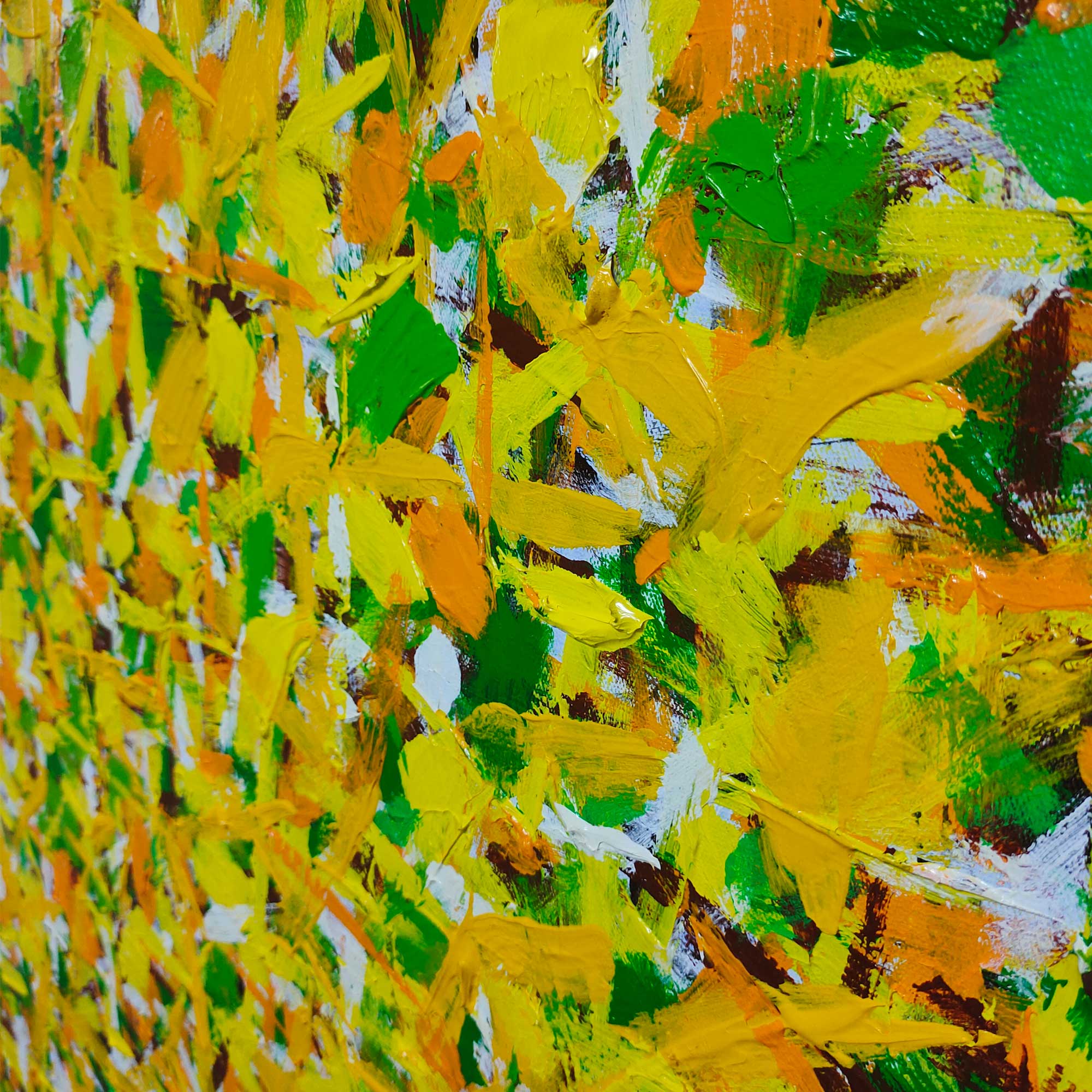 Yellow Square Abstract Art  #IS82