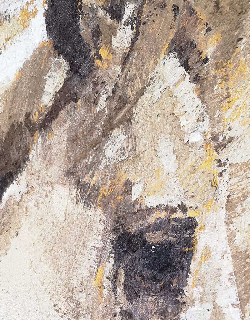 Brown Abstract Horse Painting #ANH06