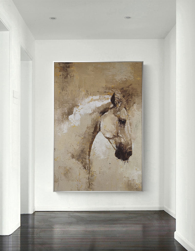 Brown Abstract Horse Painting #ANH06