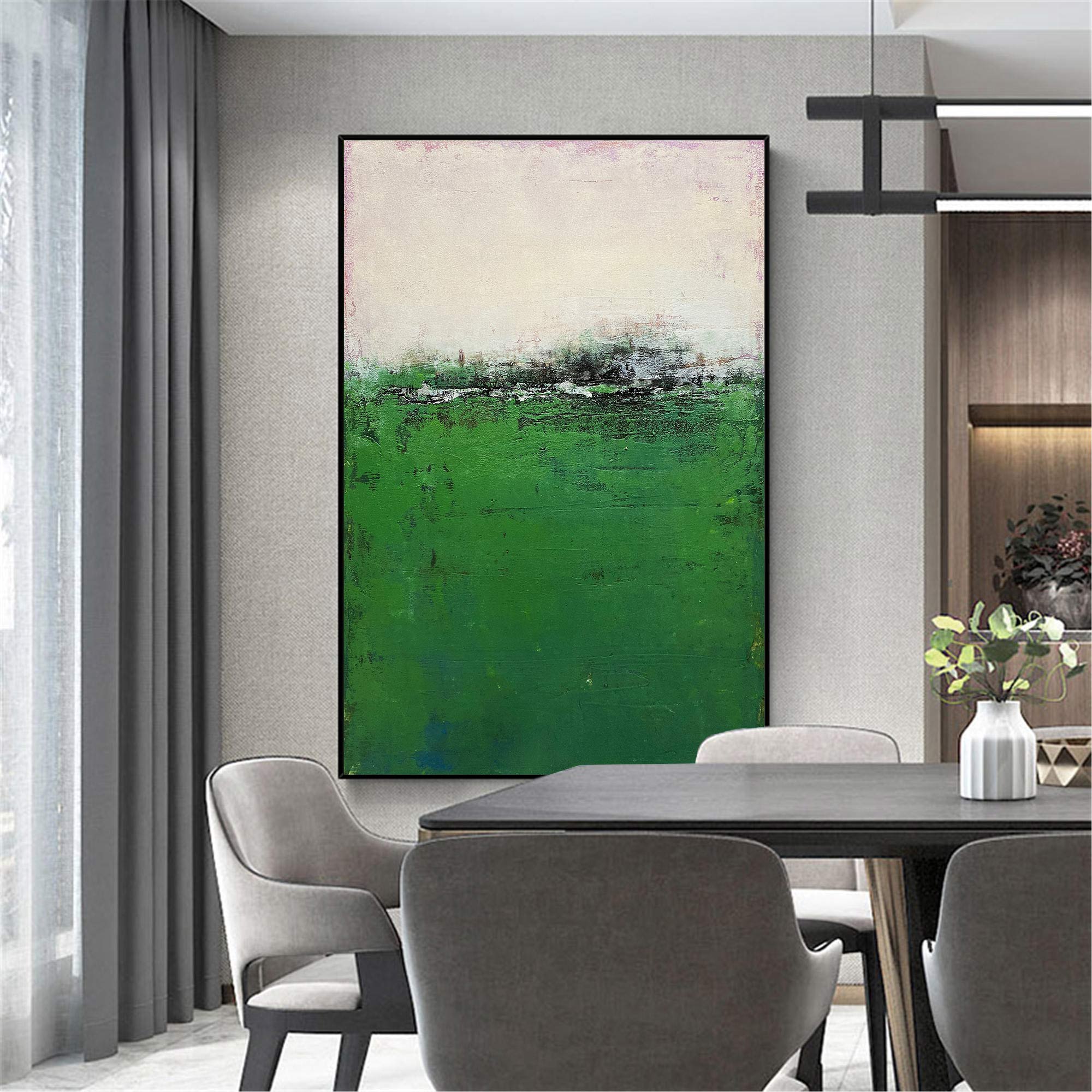 Green Modern Abstract Painting #IS75