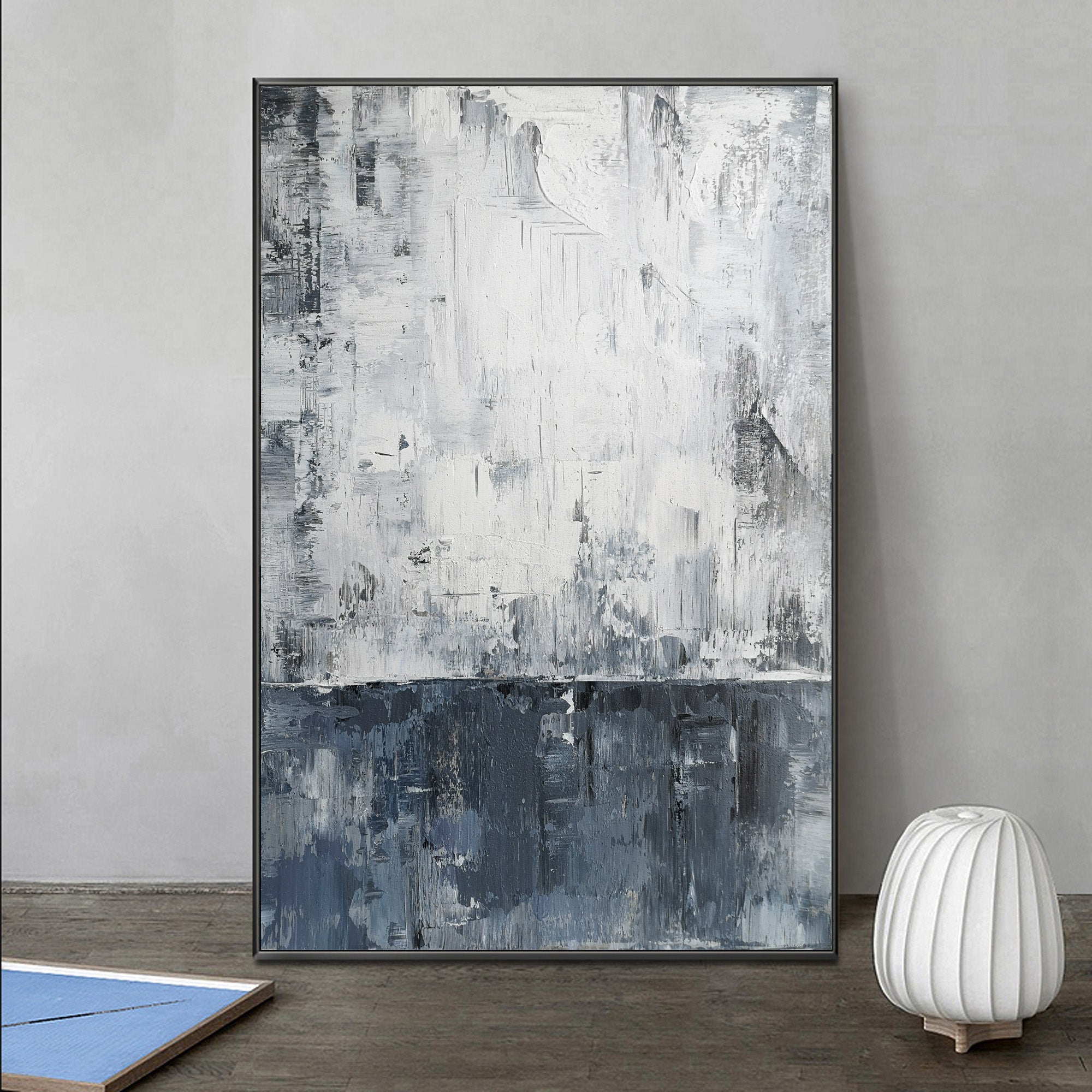 Blue White Abstract Painting #IS23