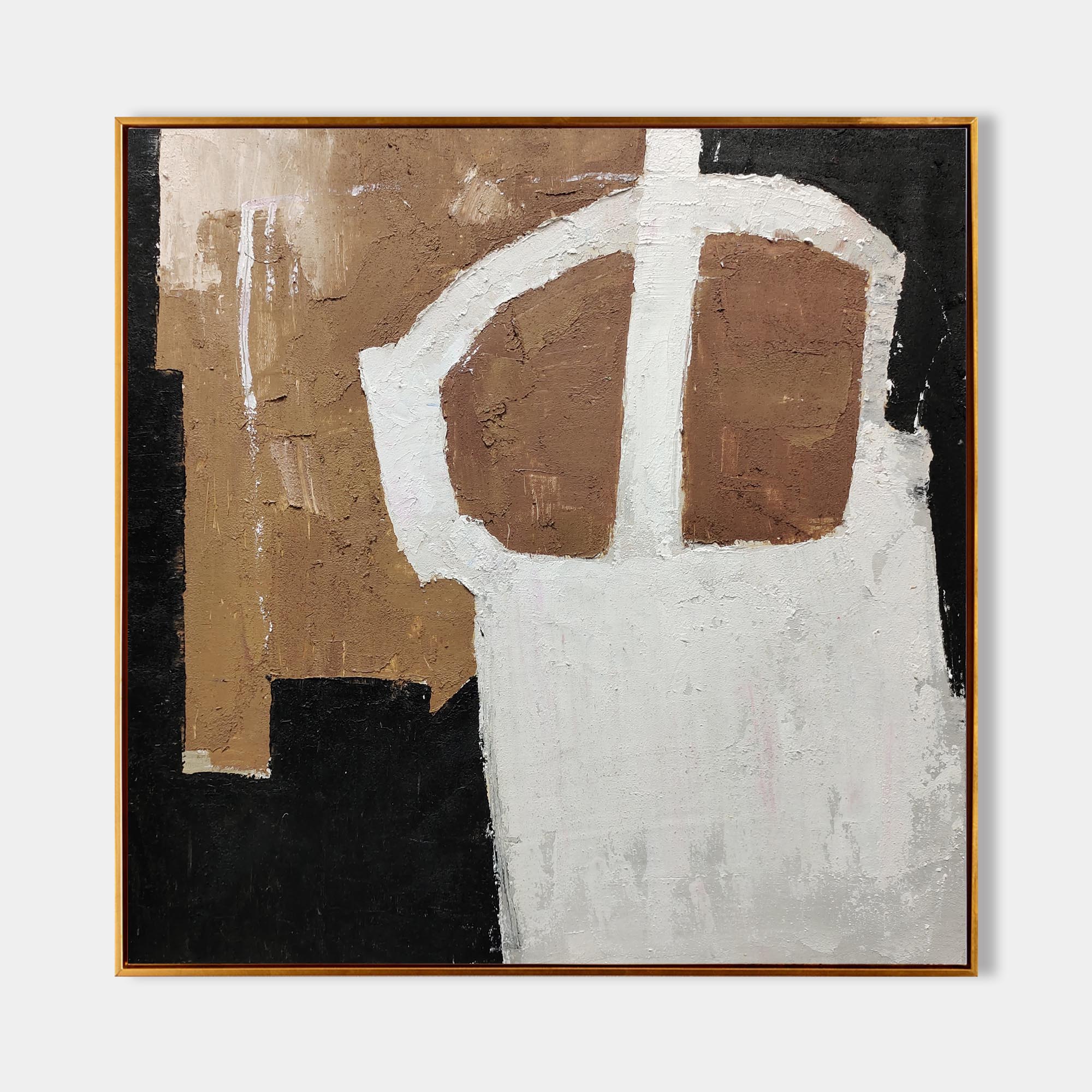 Black And Brown Minimalist Painting #ABAS57