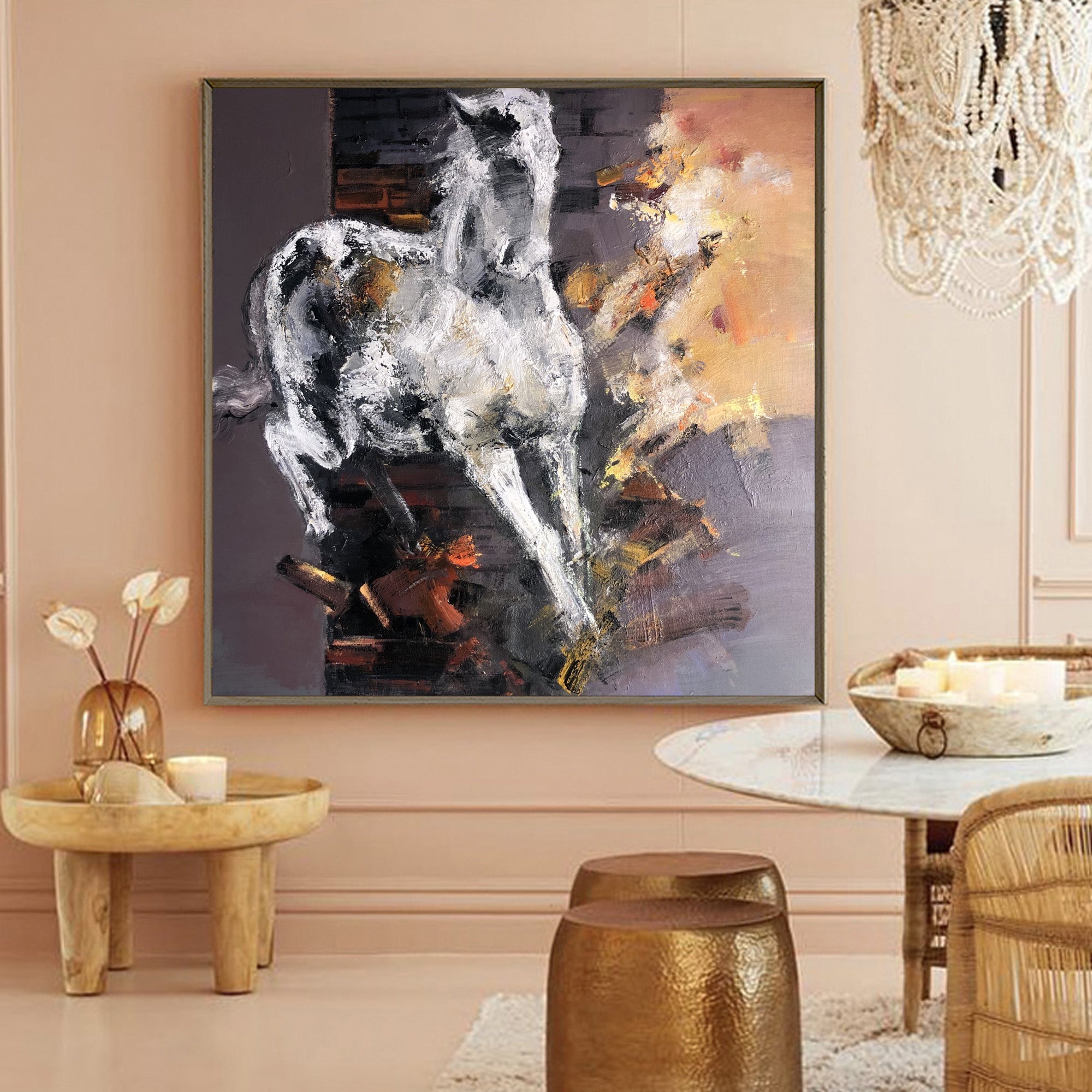 Modern Horse Abstract Painting #ANH26