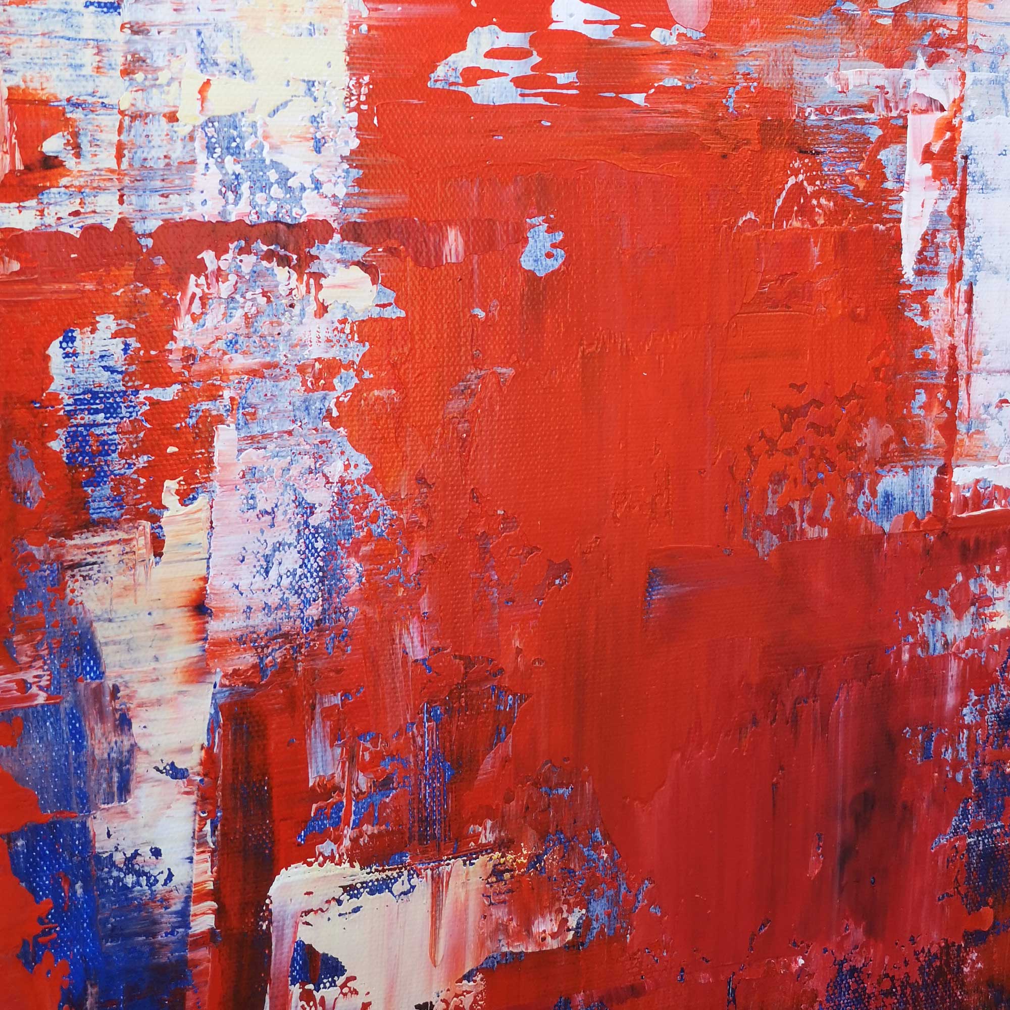 Red Blue Abstract Painting #IS62