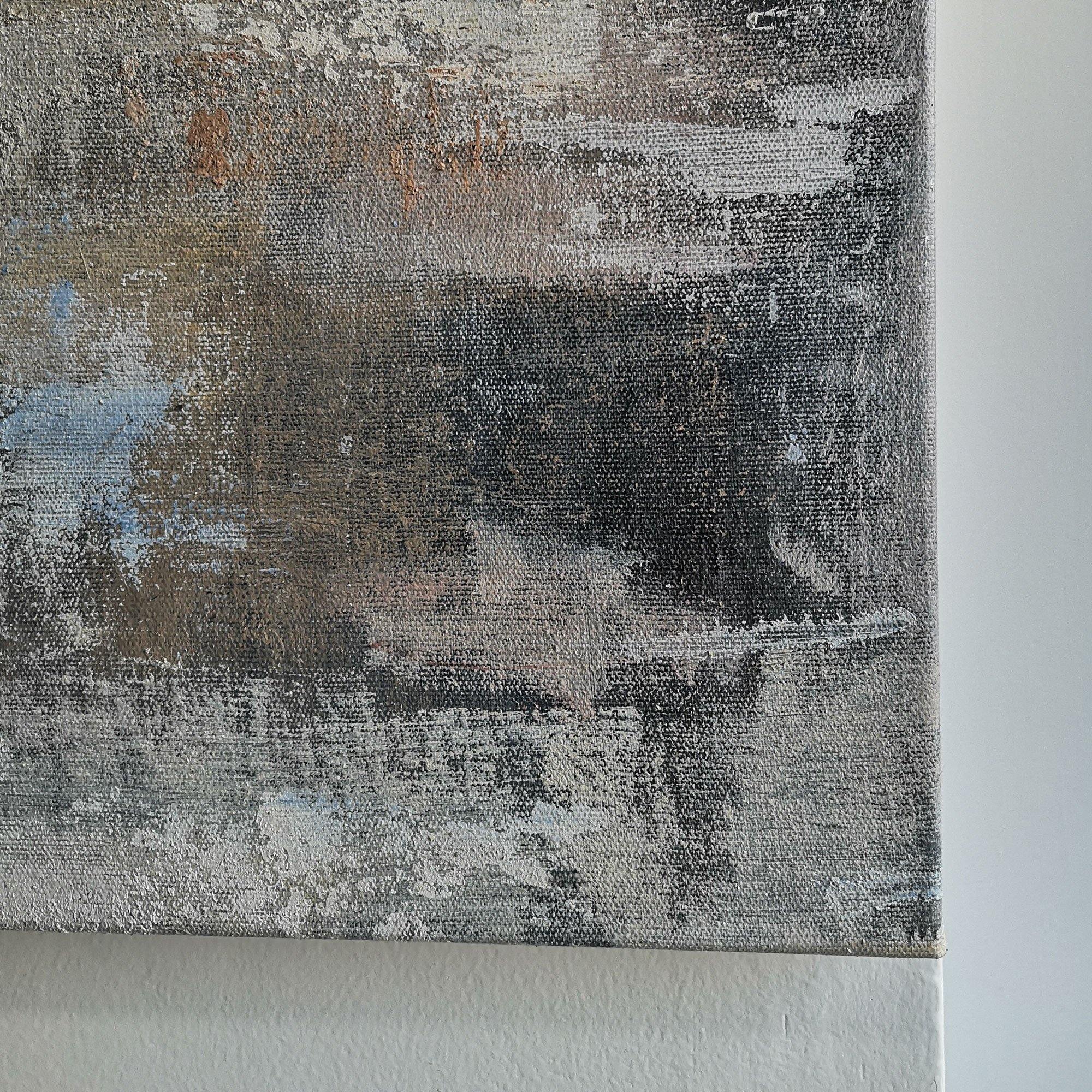 Grey And Rust Abstract Art  #IS01