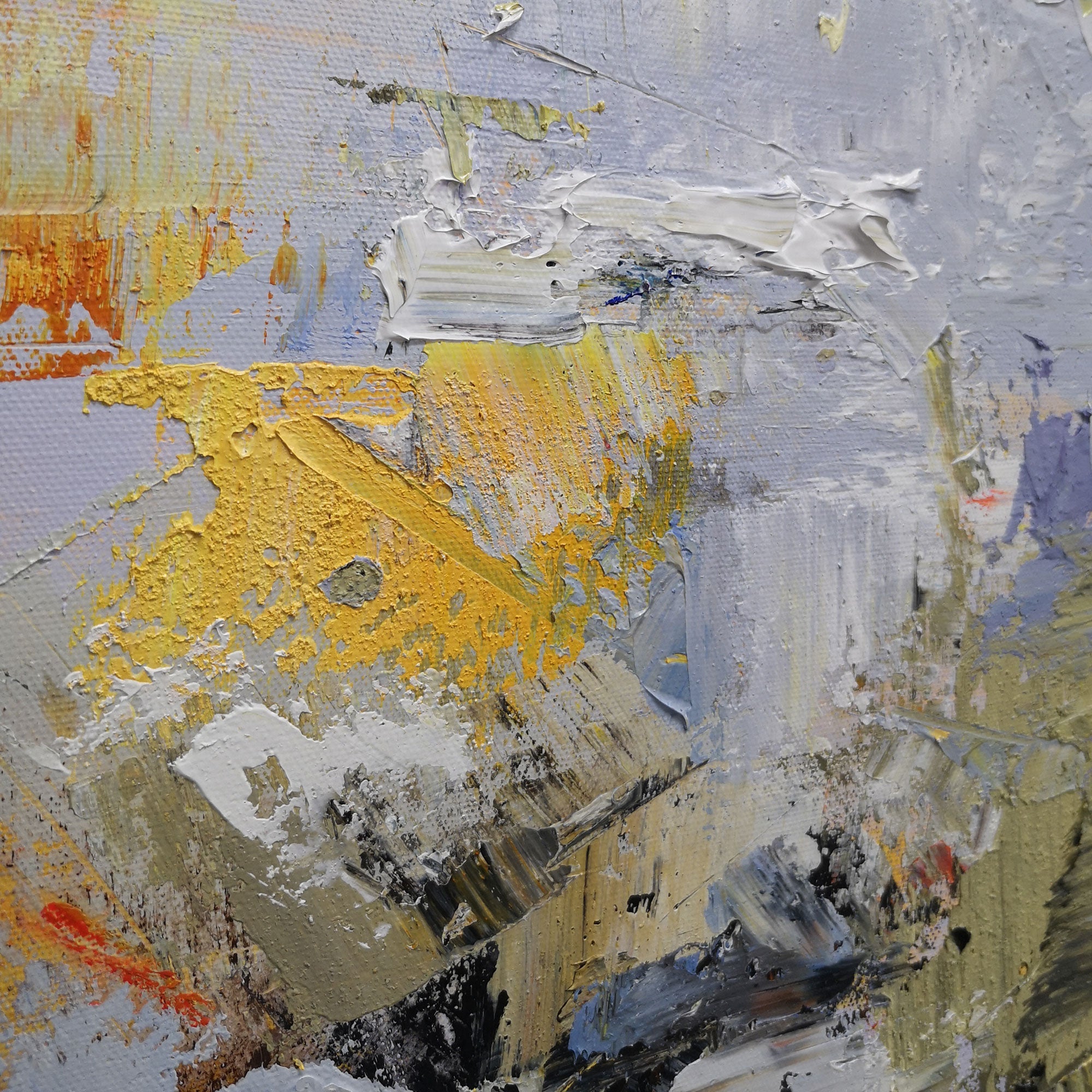 Yellow BLue Abstract Painting #IS37