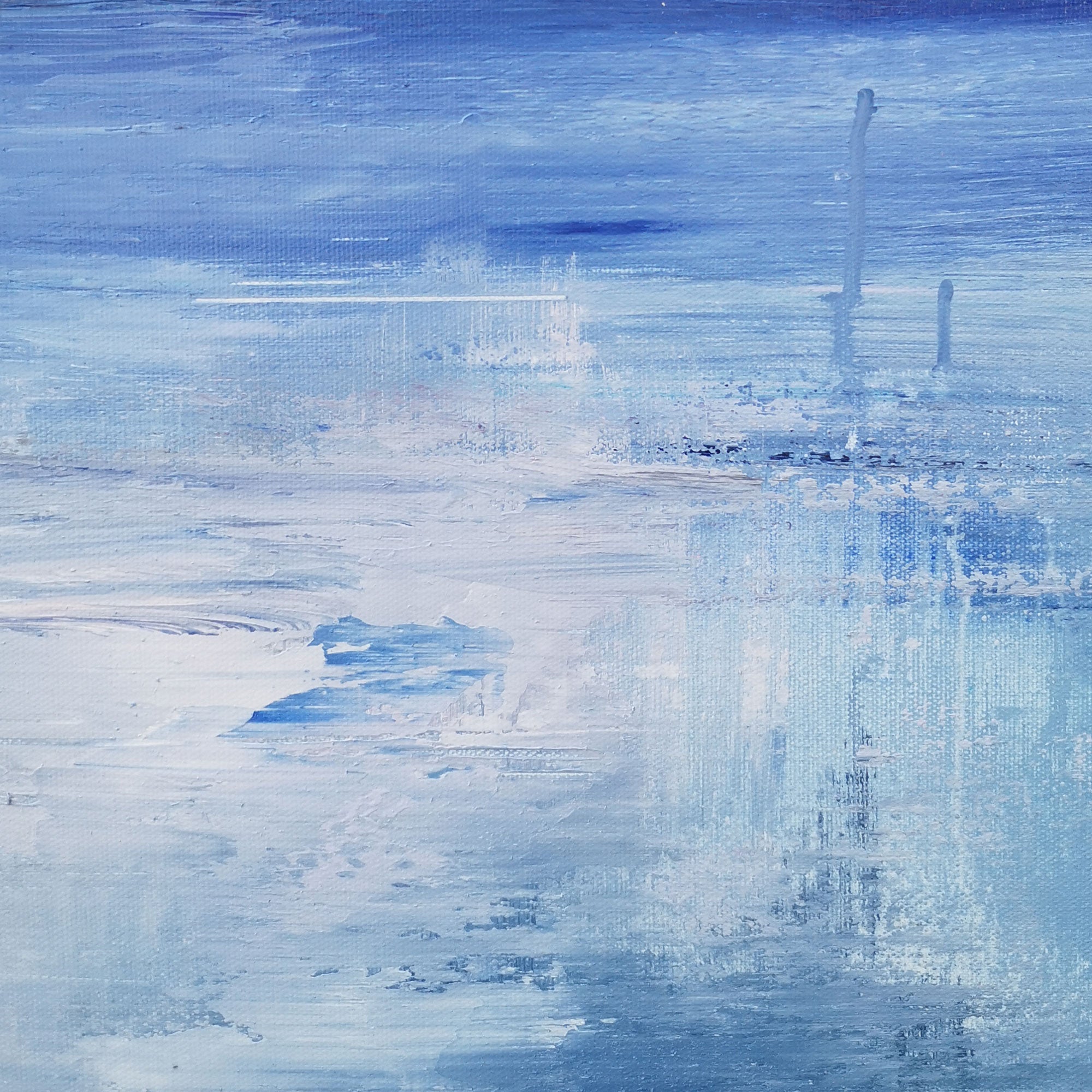 Blaue Meereslandschaft Kunst #IS55