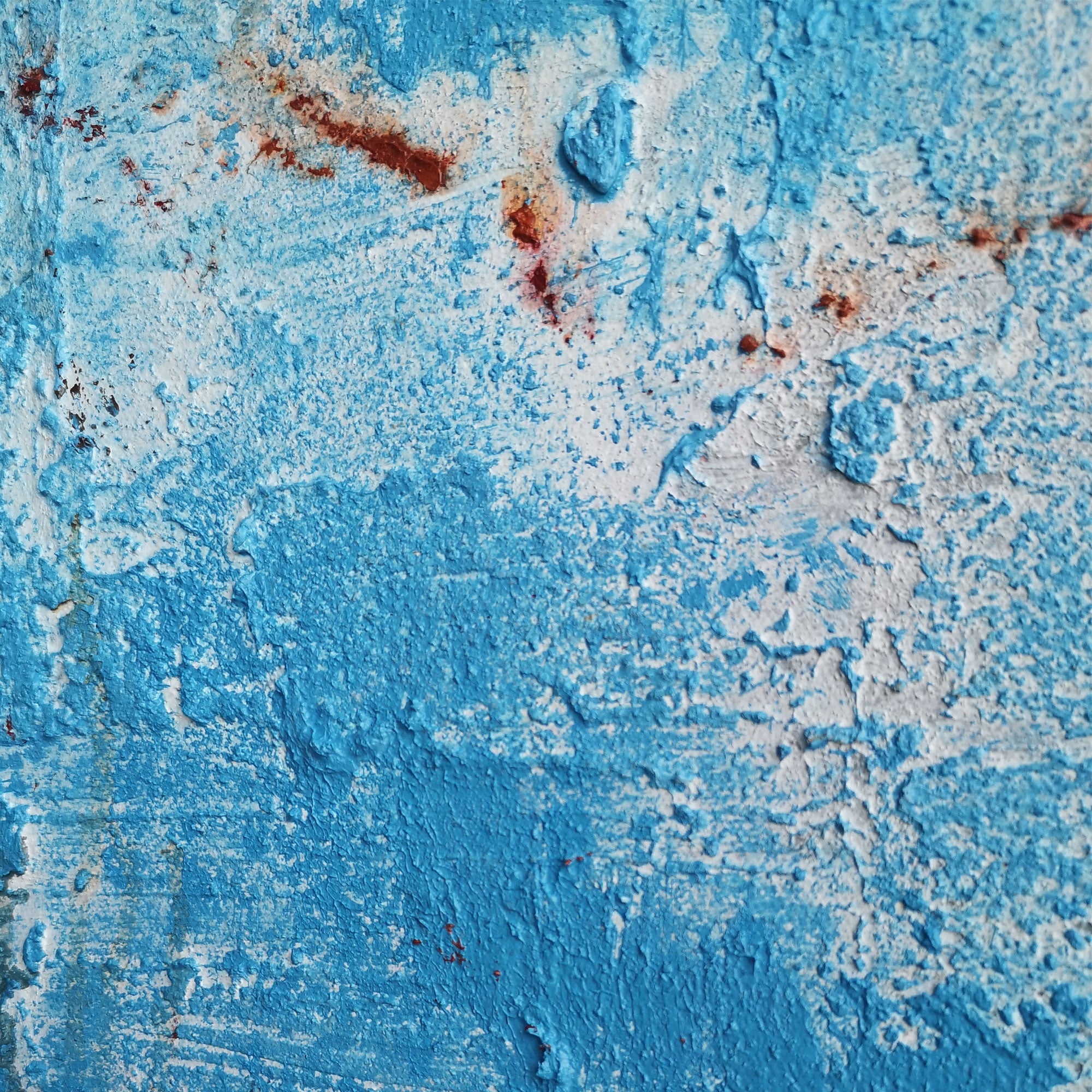 Blue And Rust Abstract Art #IS16