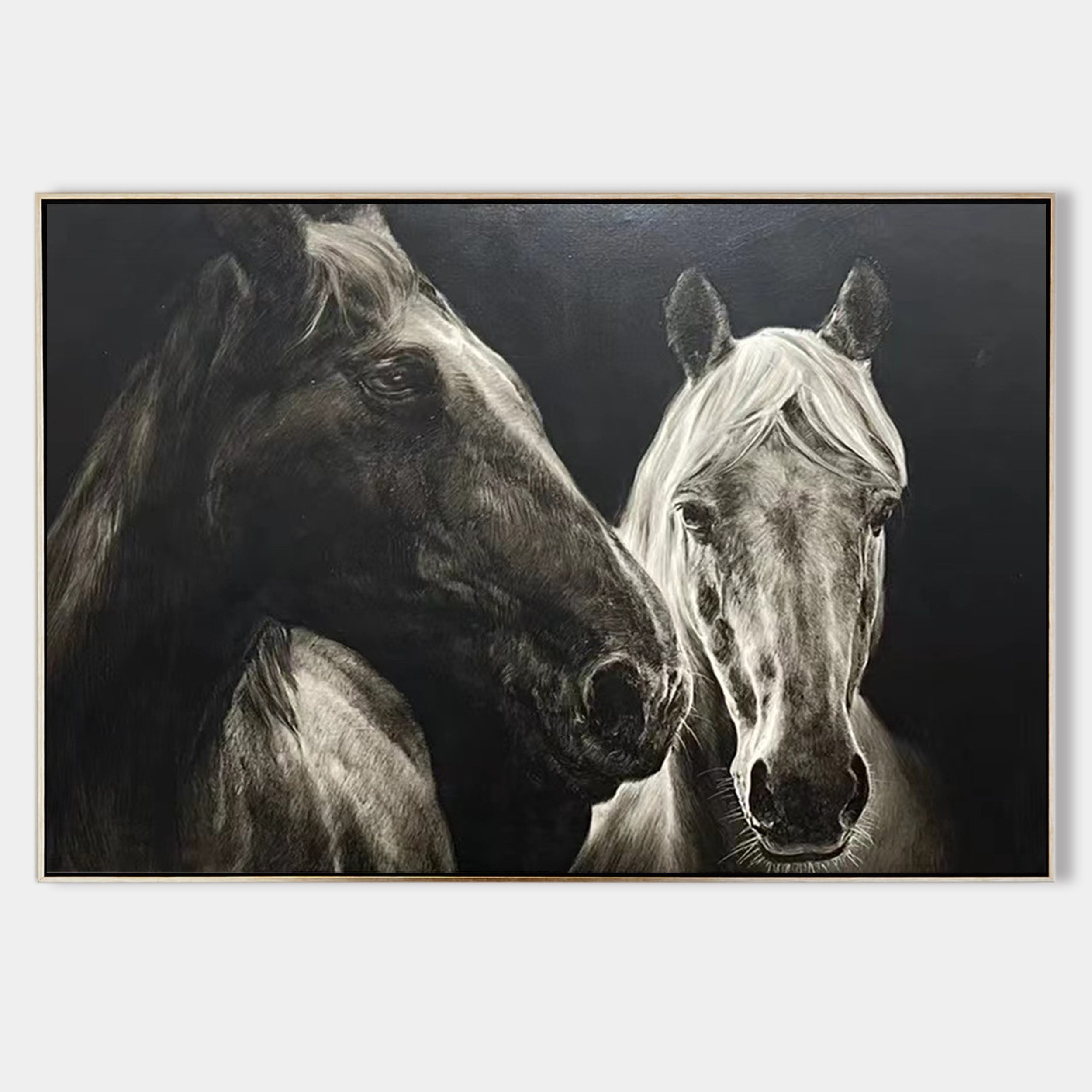 Peinture de cheval blanc #ANH53