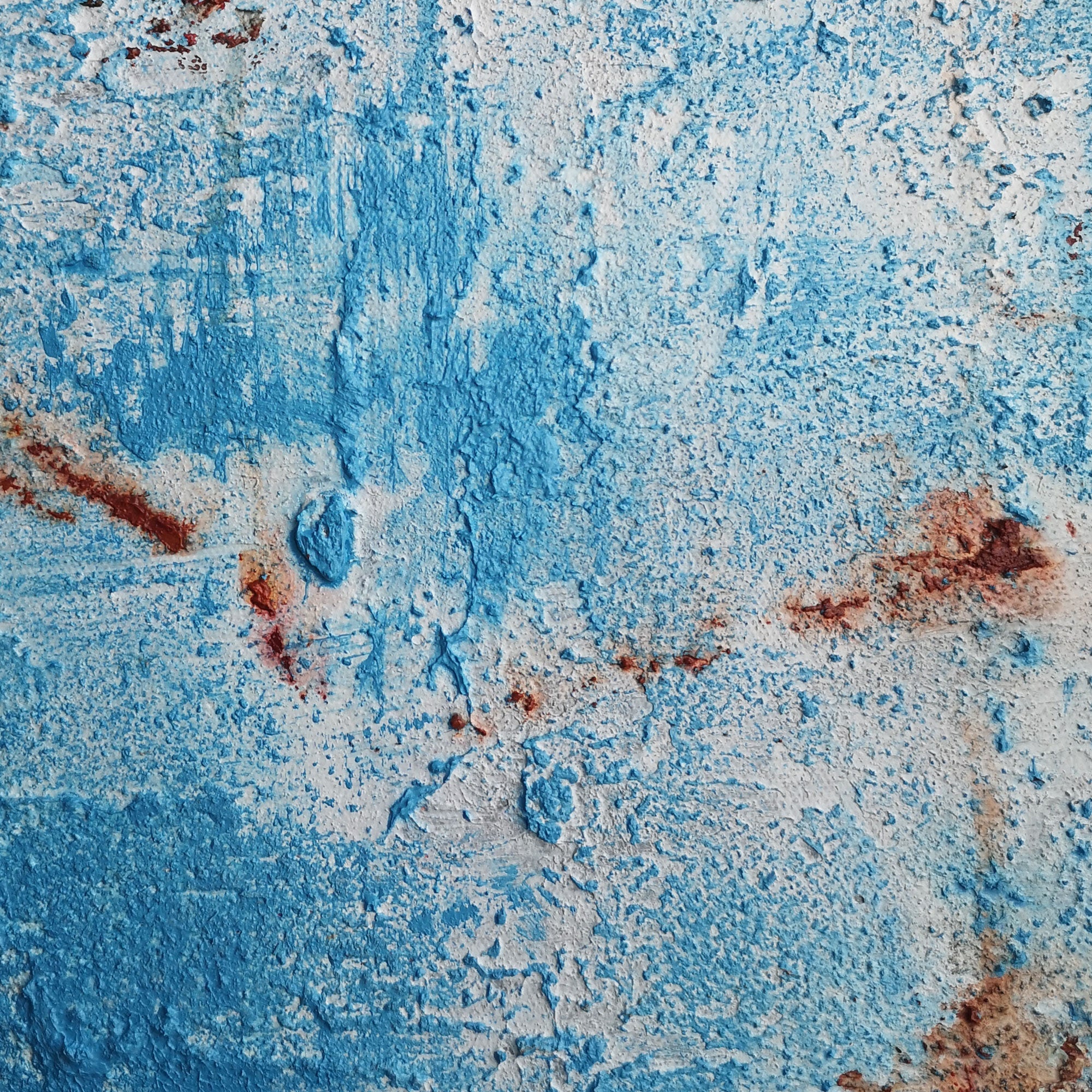 Blue And Rust Abstract Art #IS16