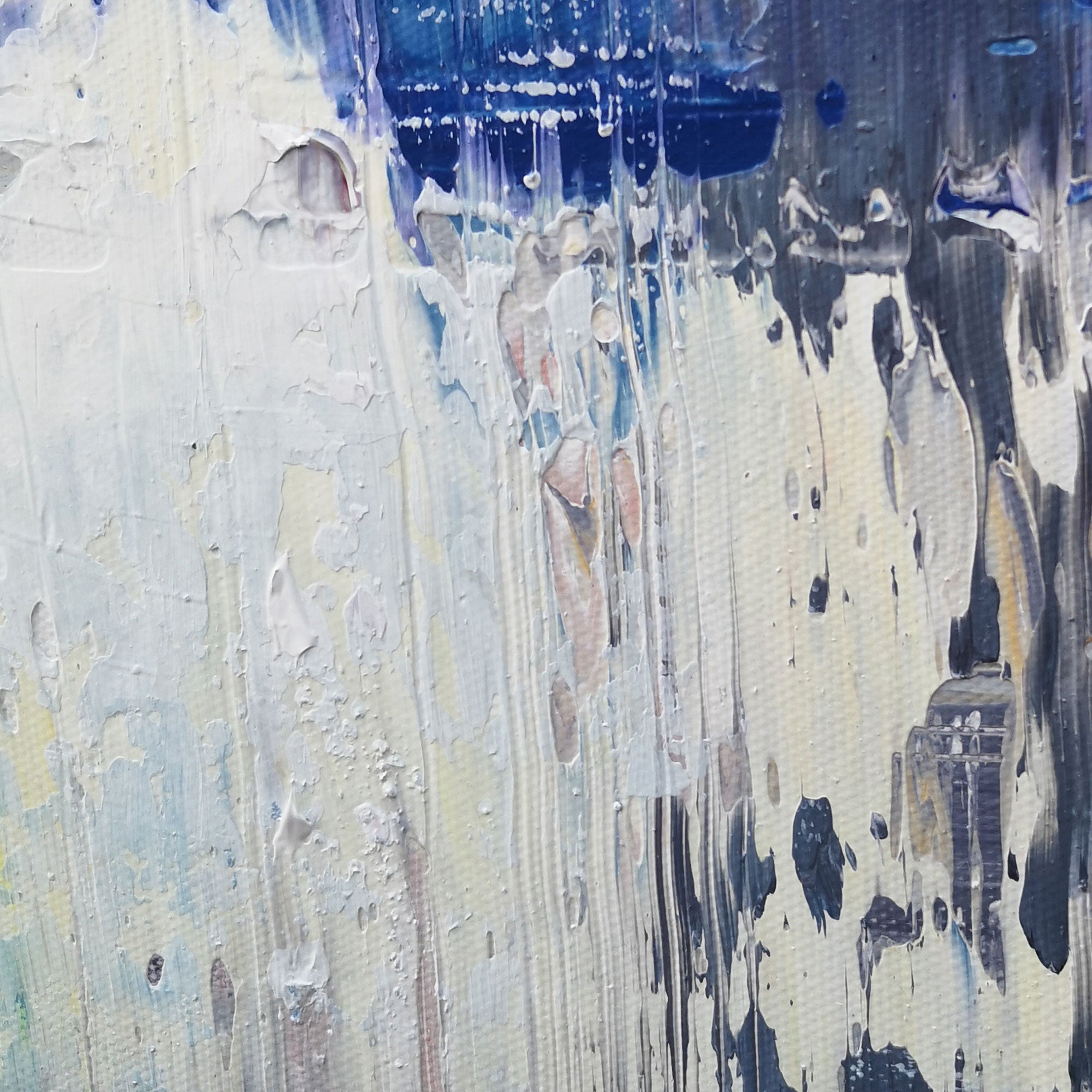 BLue White Abstract Painting #IS63