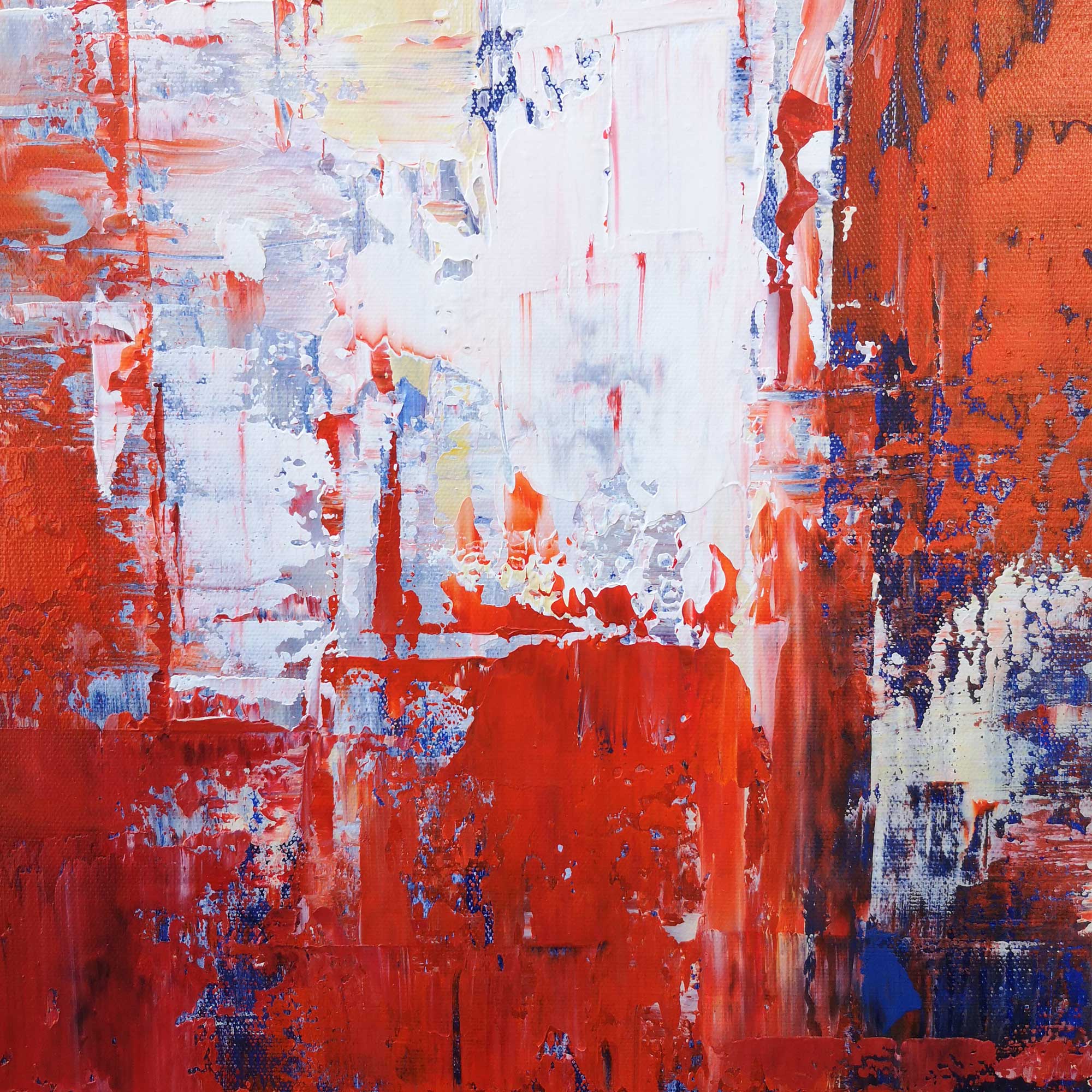 Red Blue Abstract Painting #IS62