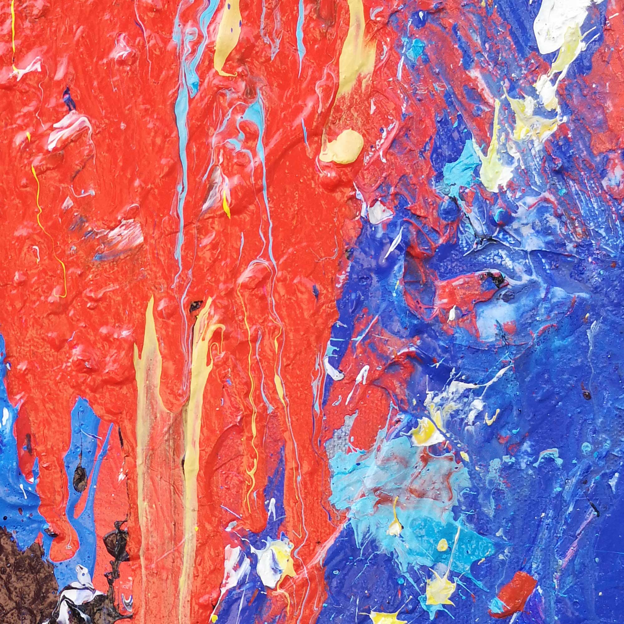 Blue And Red Abstract Art #IS51