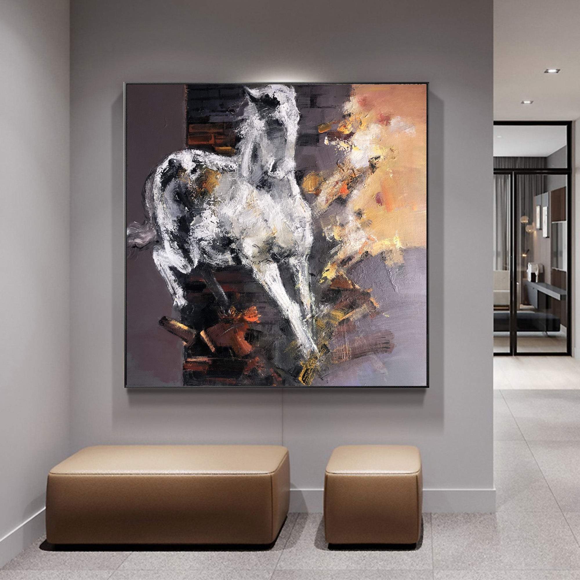 Modern Horse Abstract Painting #ANH26