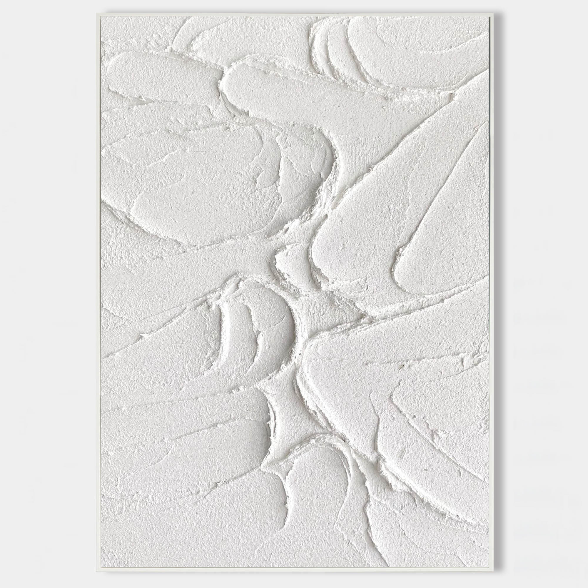 3D White Abstract Painting #ABAV149